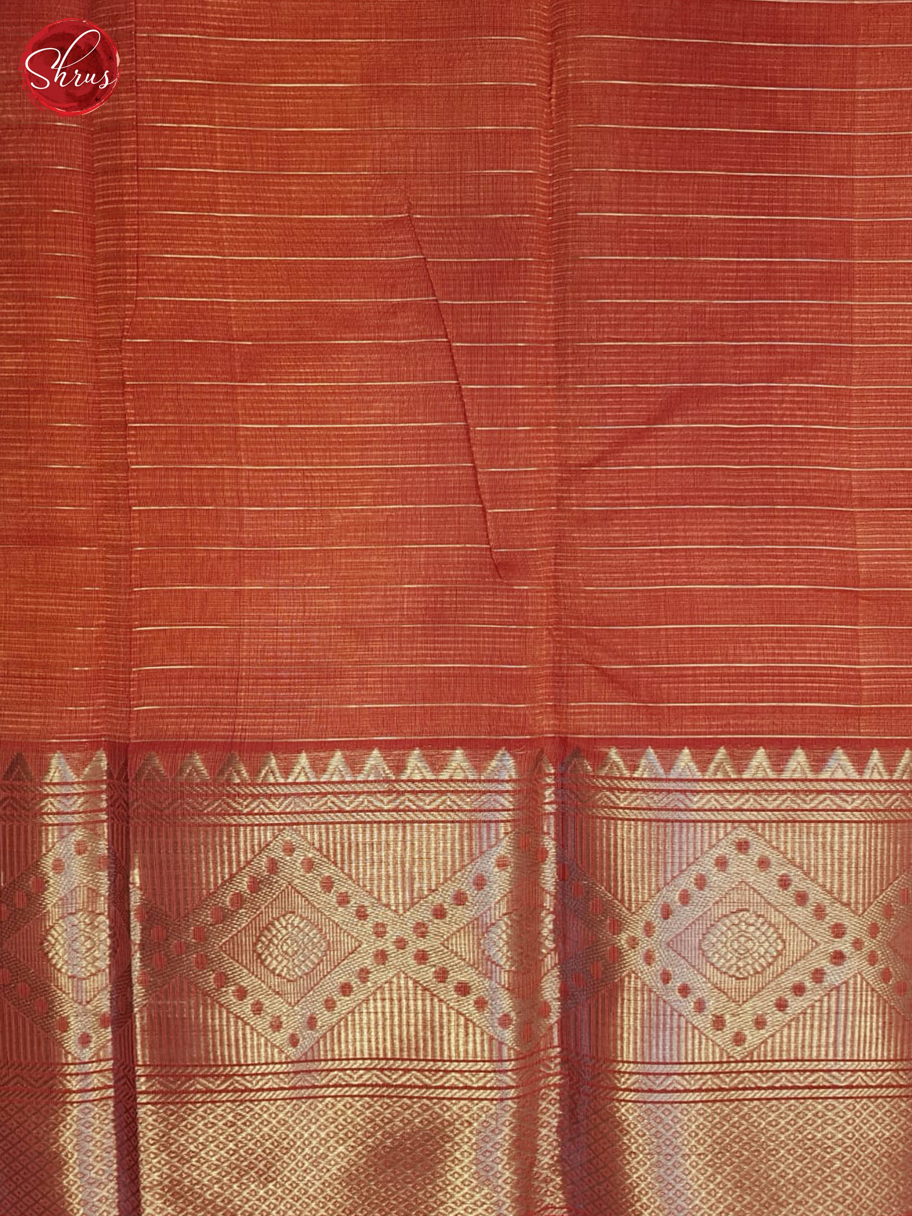 Brick Red (Single Tone) - Mangalagiri silkcotton Saree - Shop on ShrusEternity.com