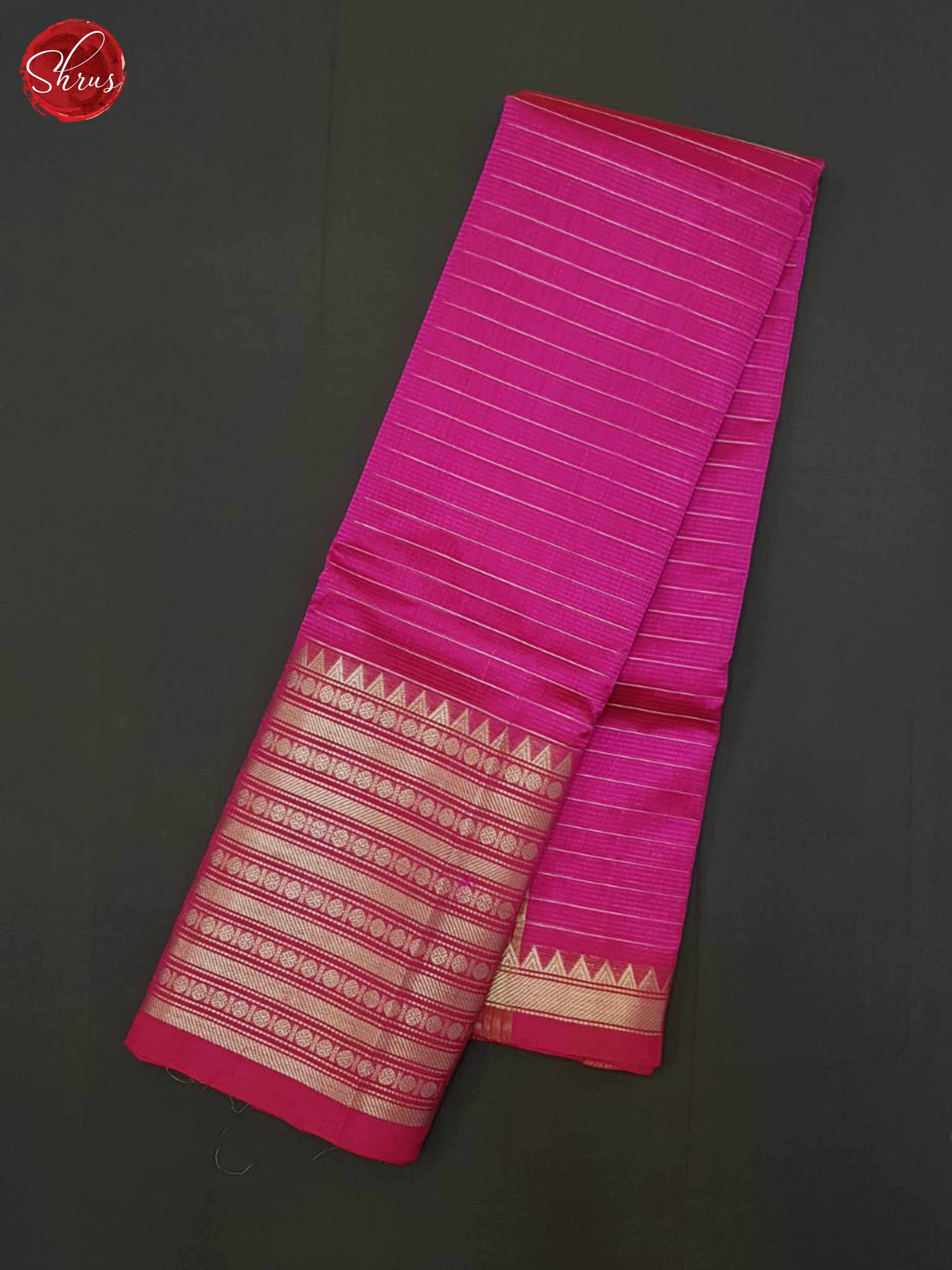 Pink(Single tone) - Mangalagiri silkcotton Saree - Shop on ShrusEternity.com