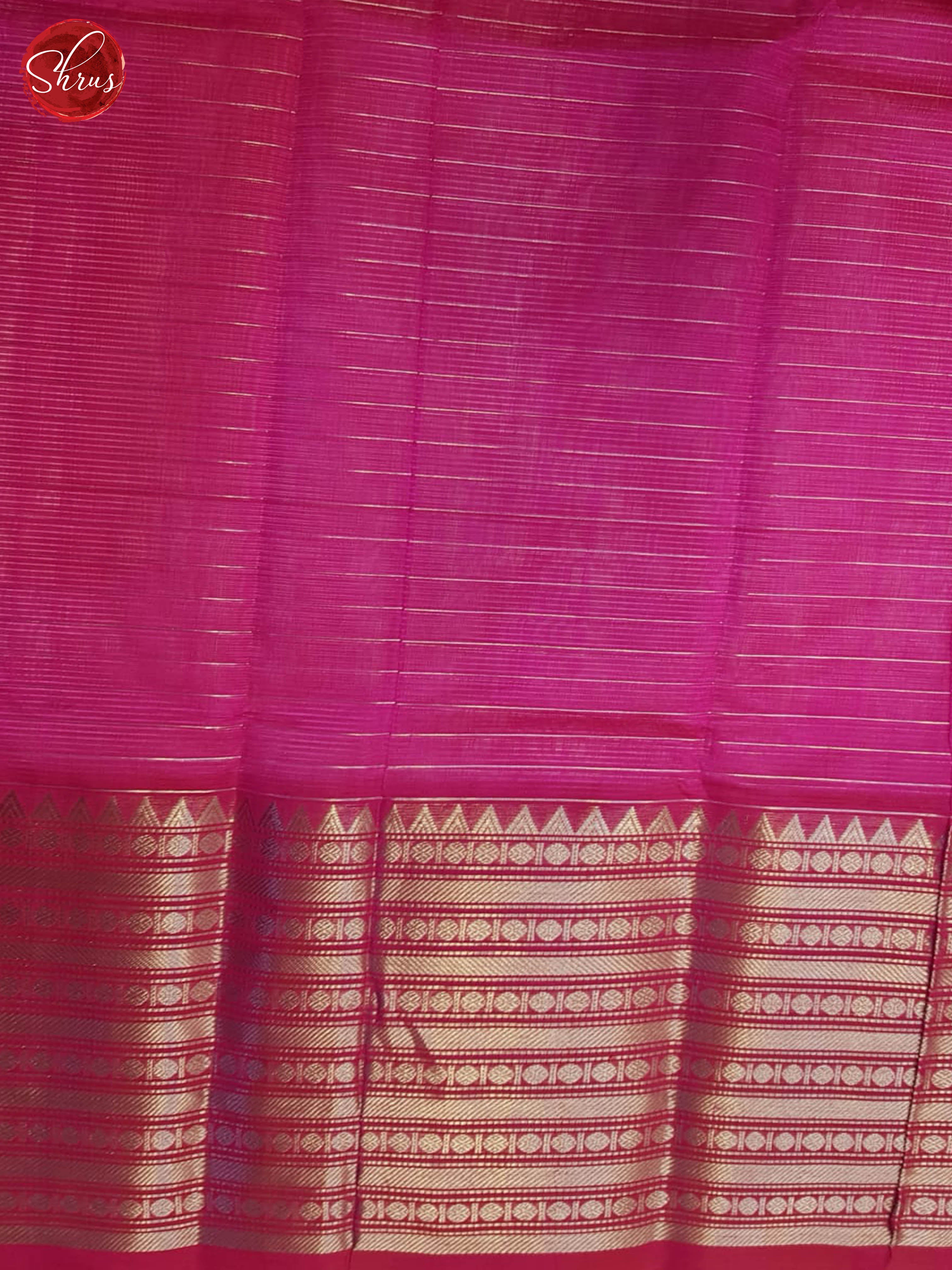 Pink(Single tone) - Mangalagiri silkcotton Saree - Shop on ShrusEternity.com