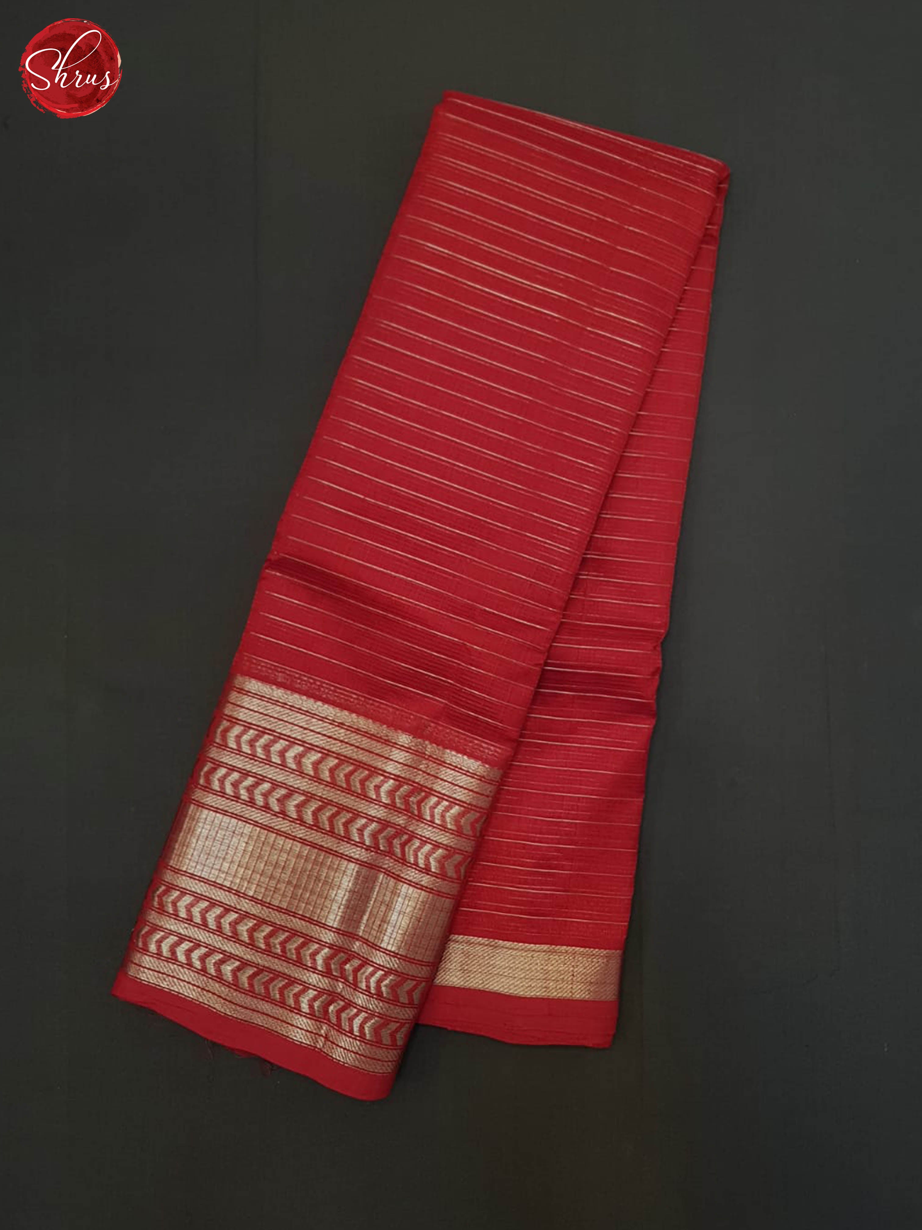 Red(Single Tone) - Mangalagiri silkcotton Saree - Shop on ShrusEternity.com