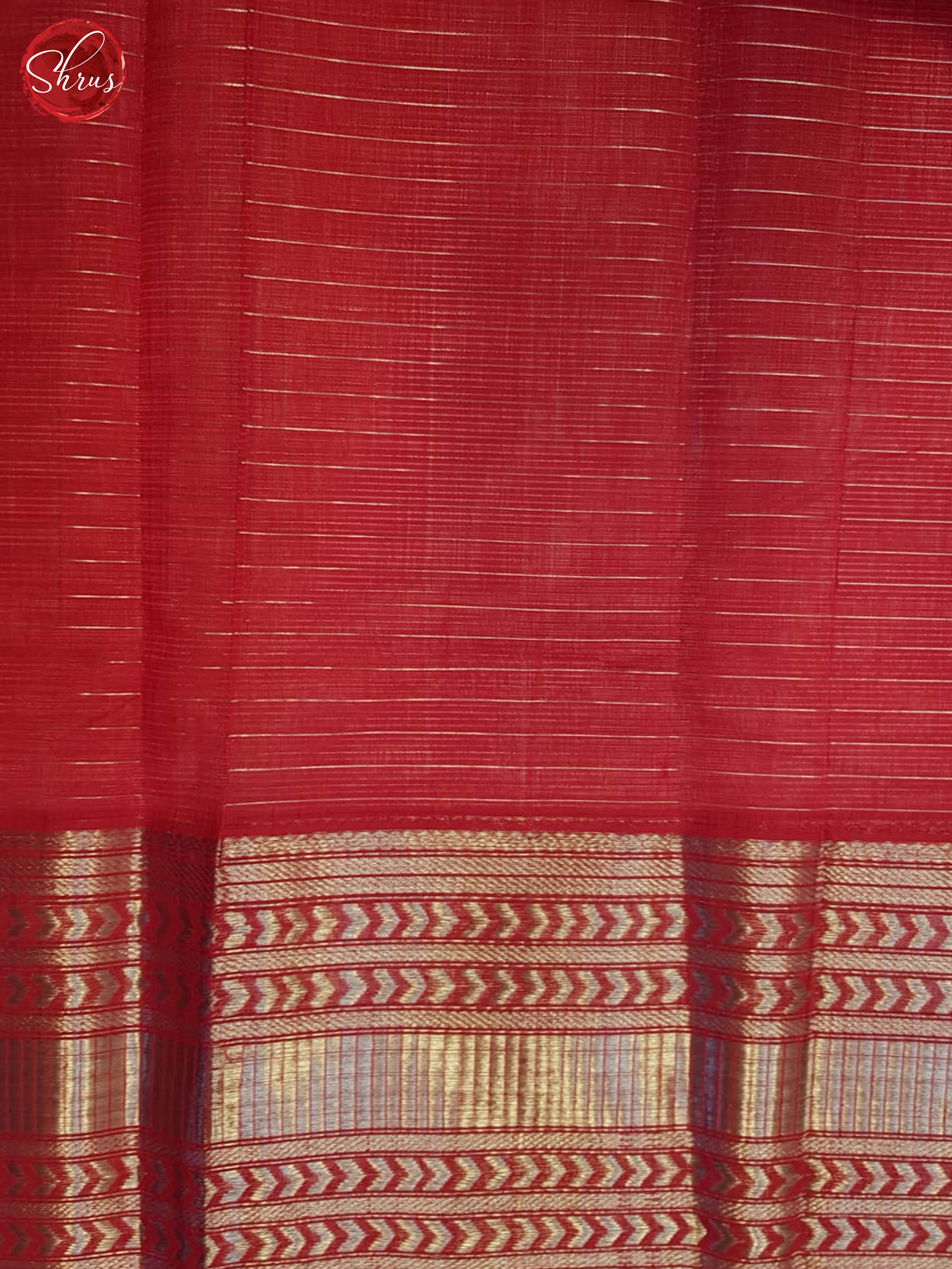 Red(Single Tone) - Mangalagiri silkcotton Saree - Shop on ShrusEternity.com