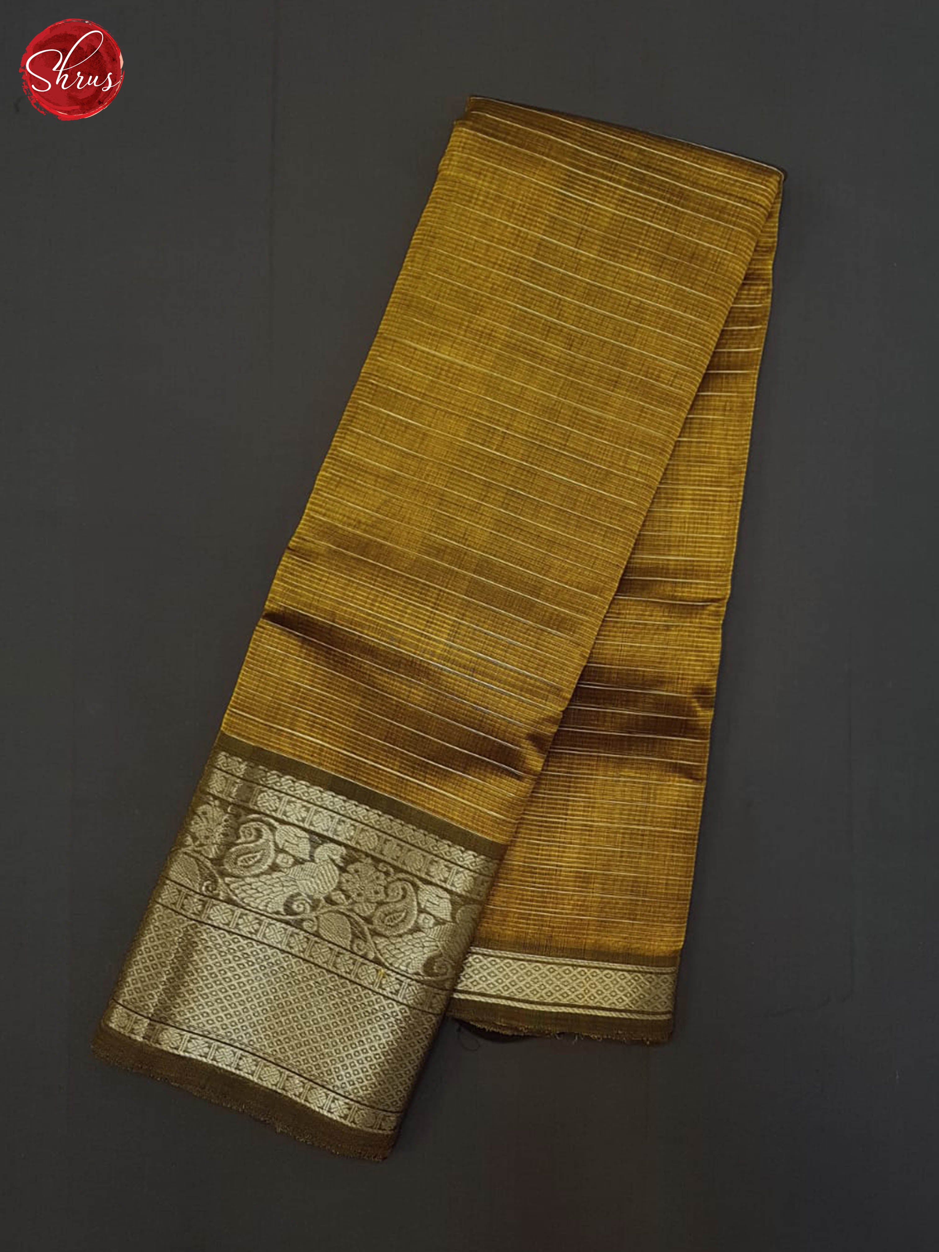 Golden Mehandi(Single Tone) - Mangalagiri silkcotton Saree - Shop on ShrusEternity.com