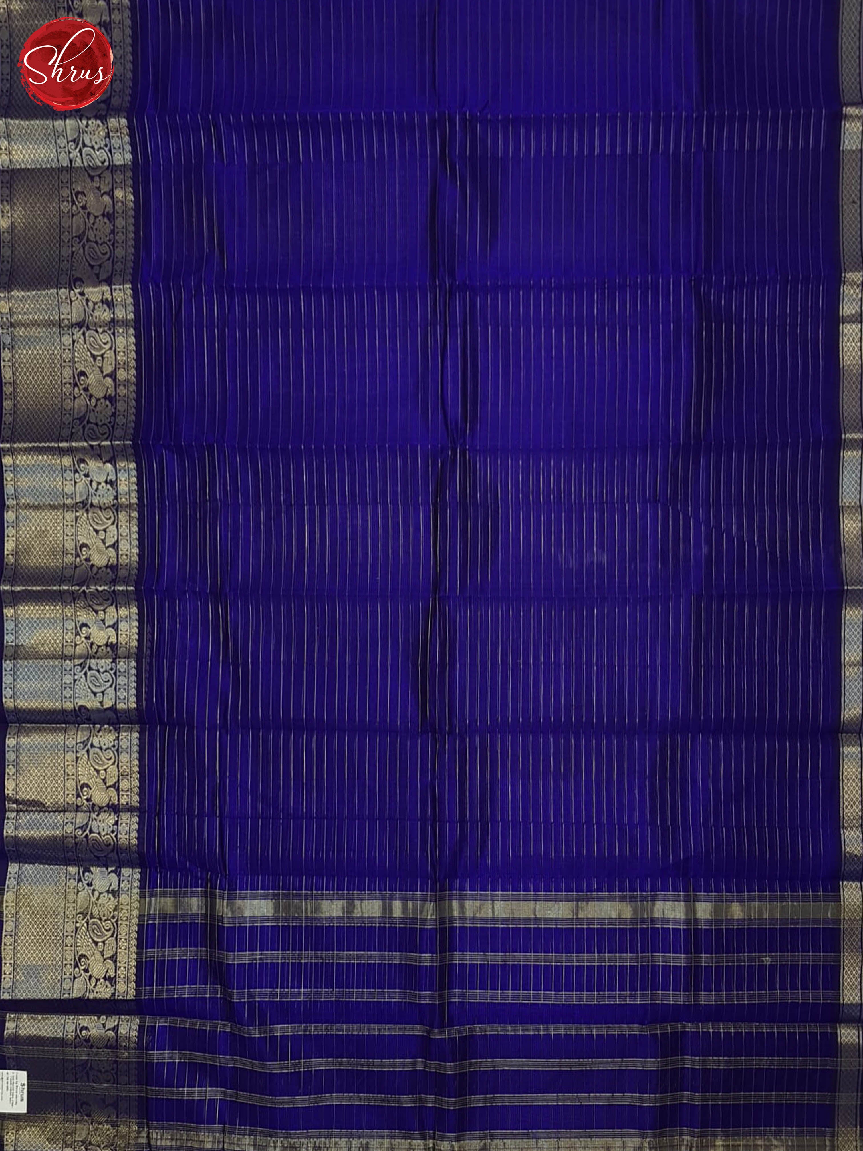 Blue(Single Tone)- Mangalagiri silkcotton Saree - Shop on ShrusEternity.com