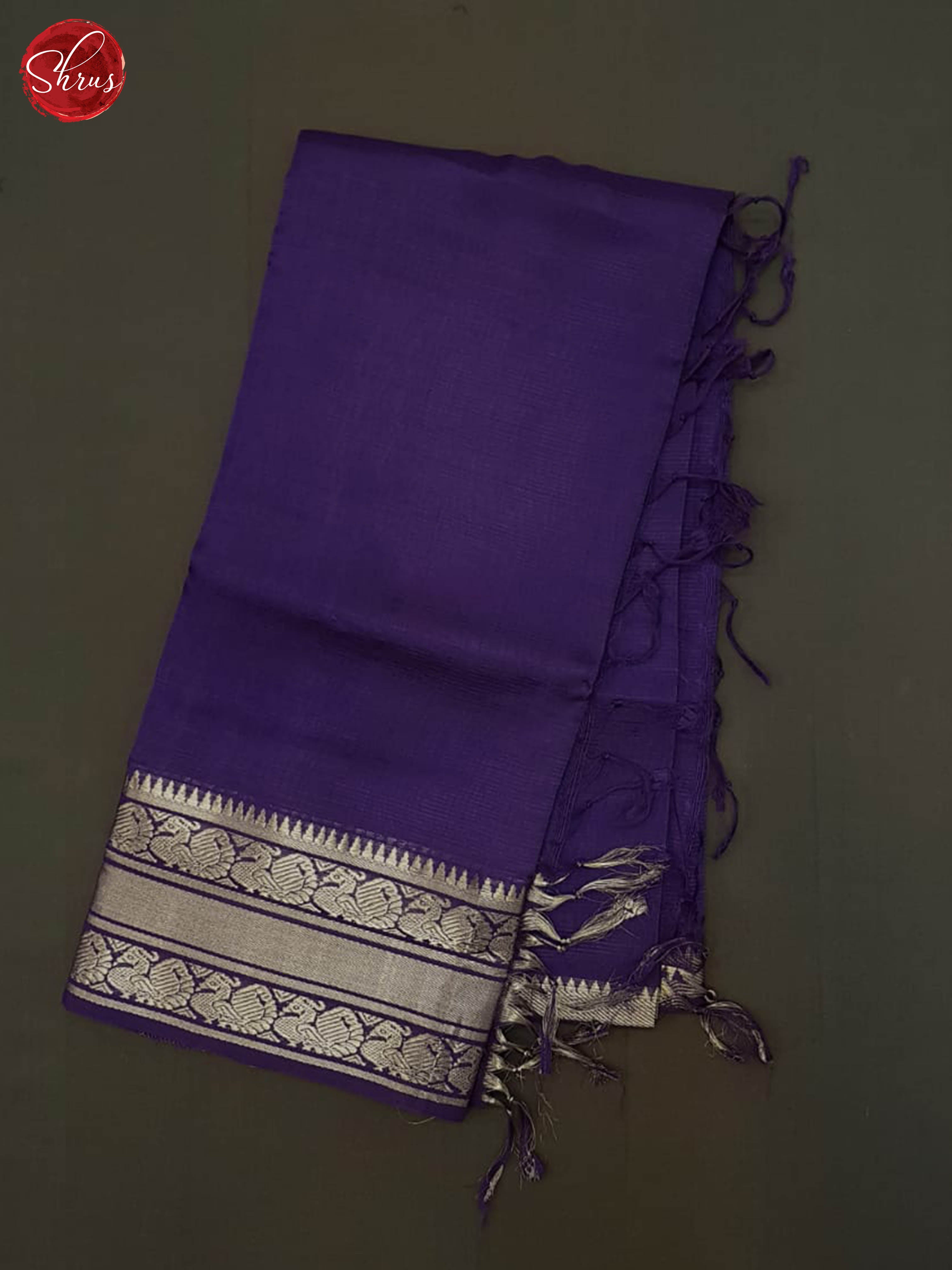 Purple(Single Tone) - Mangalagiri silkcotton Saree - Shop on ShrusEternity.com