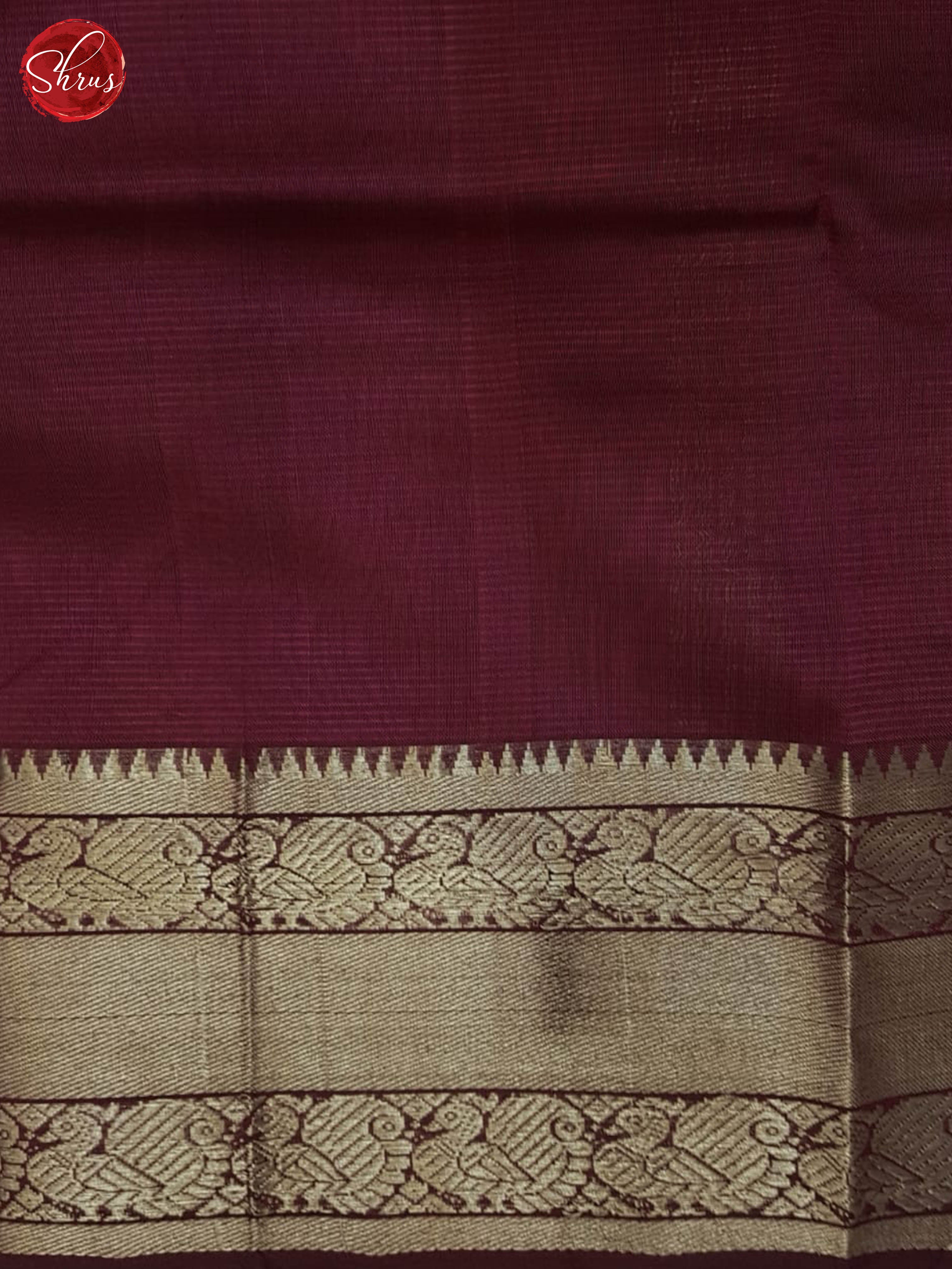 Wine(single Tone) - Mangalagiri silkcotton Saree - Shop on ShrusEternity.com