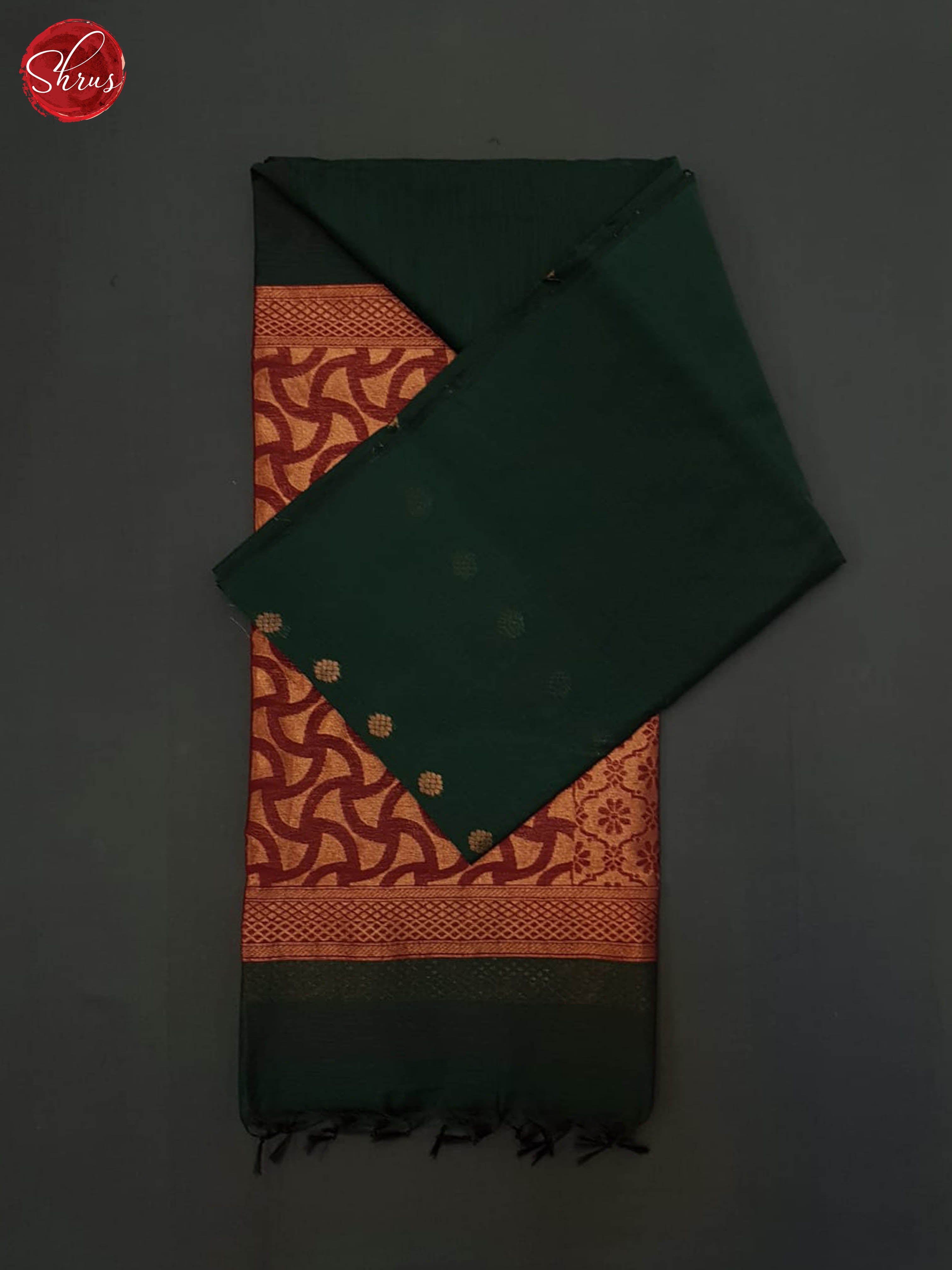 Green And Arakku Maroon- Semi Silk Cotton Saree - Shop on ShrusEternity.com