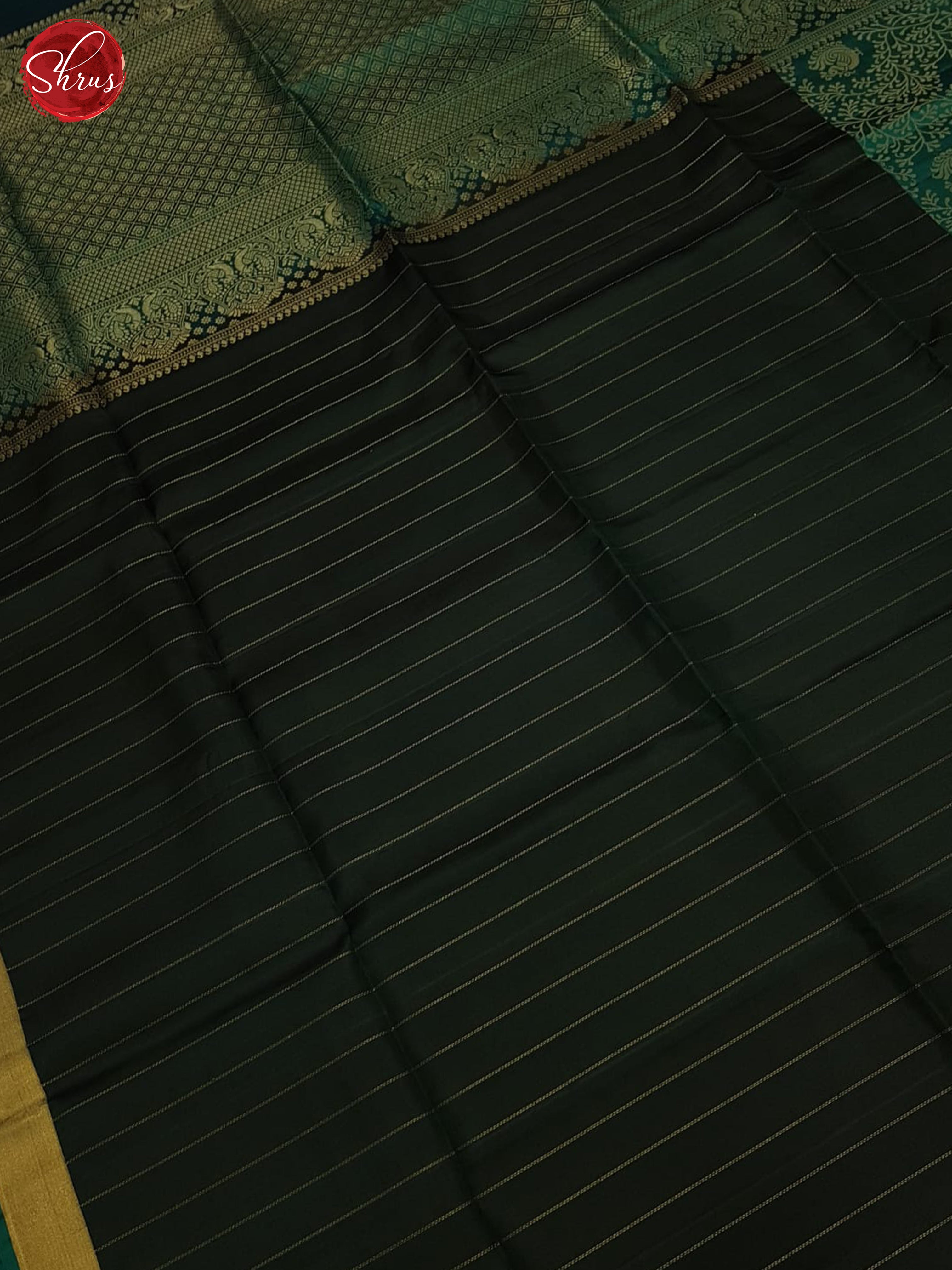 Dark green amd green- Soft Silk Saree - Shop on ShrusEternity.com