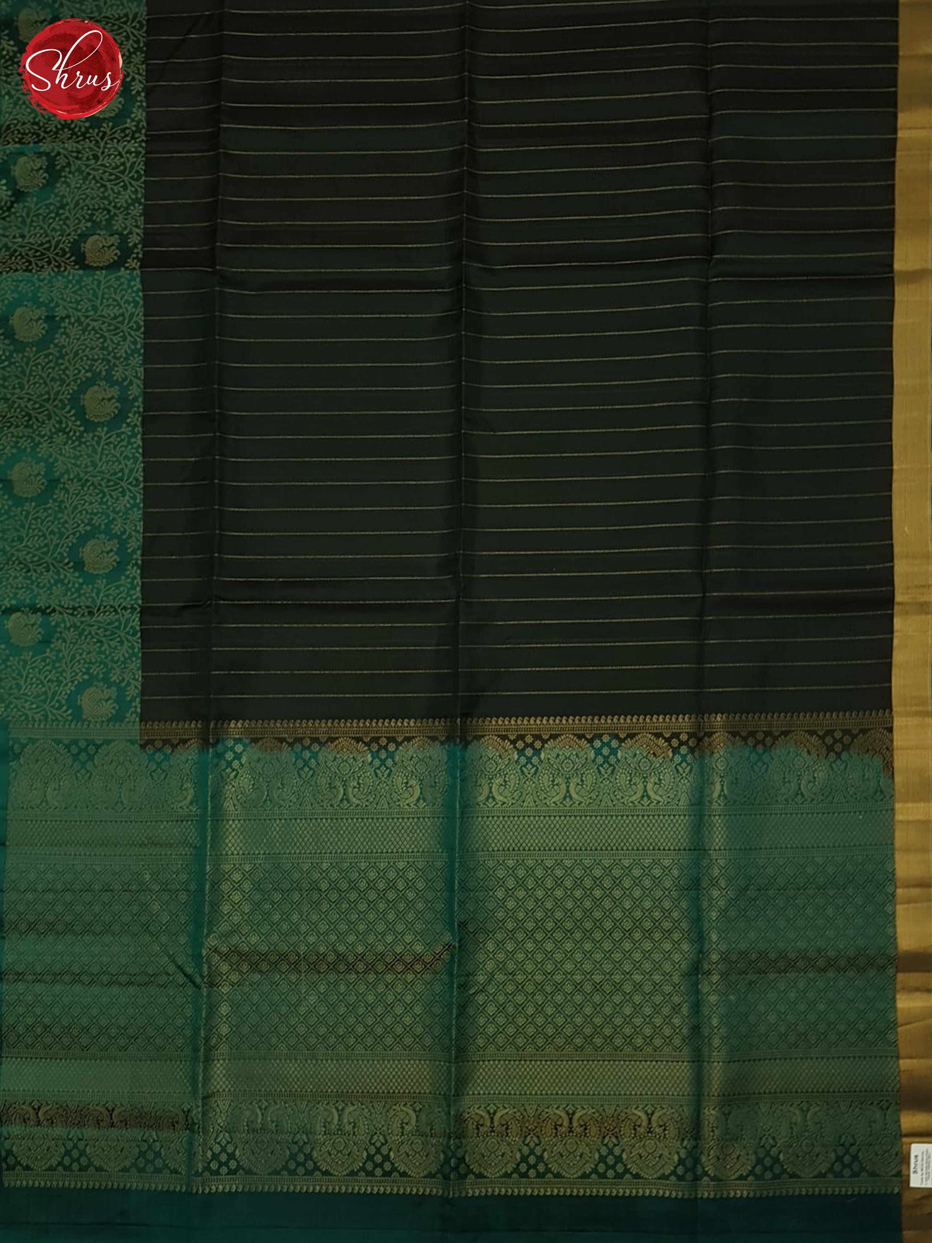 Dark green amd green- Soft Silk Saree - Shop on ShrusEternity.com