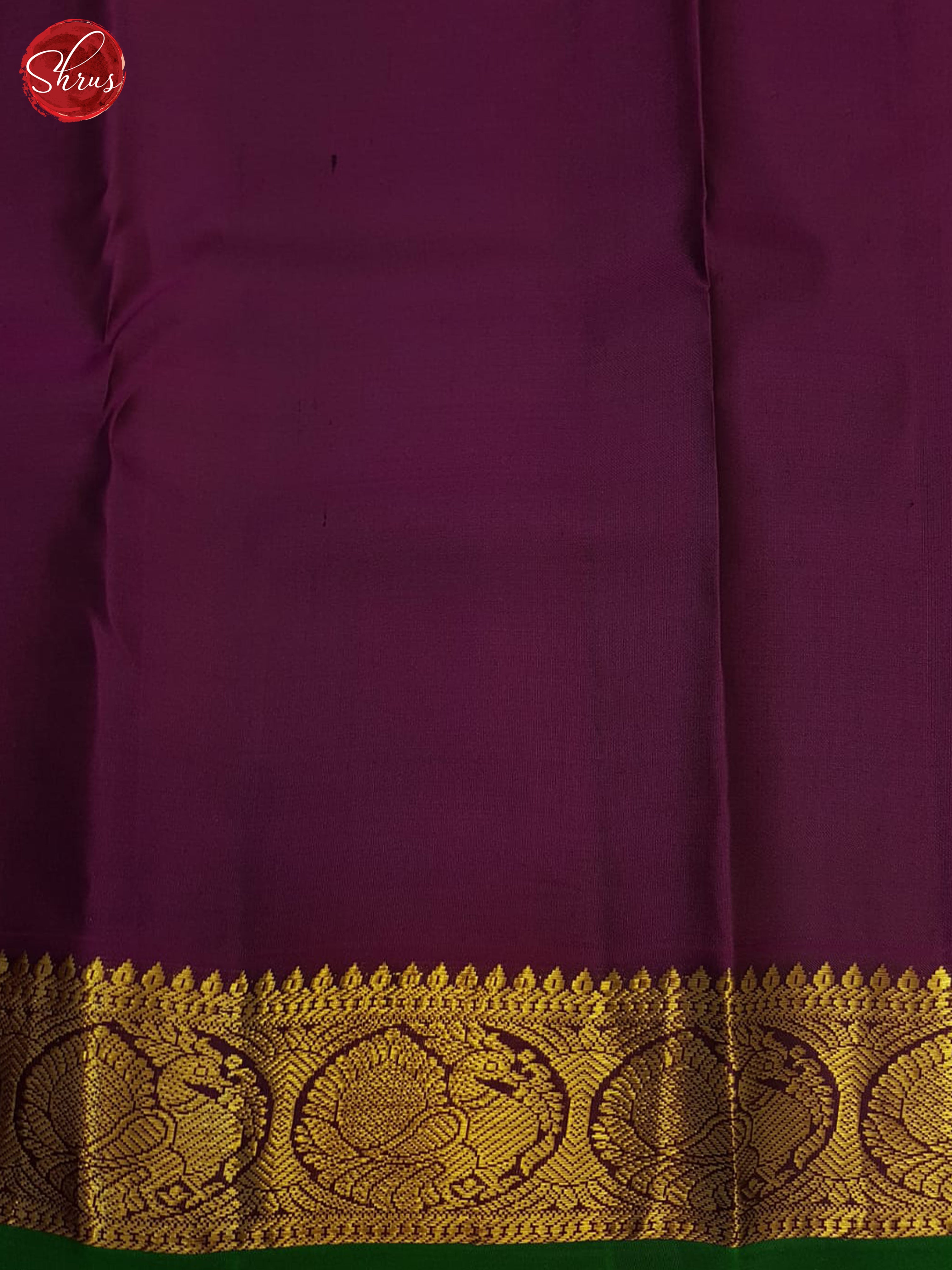 Pastel Green And Wine-Kanchipuram silk saree - Shop on ShrusEternity.com