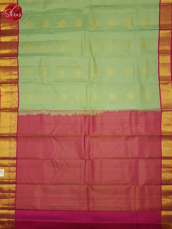 Green And Pink-Kanchipuram Silk saree - Shop on ShrusEternity.com