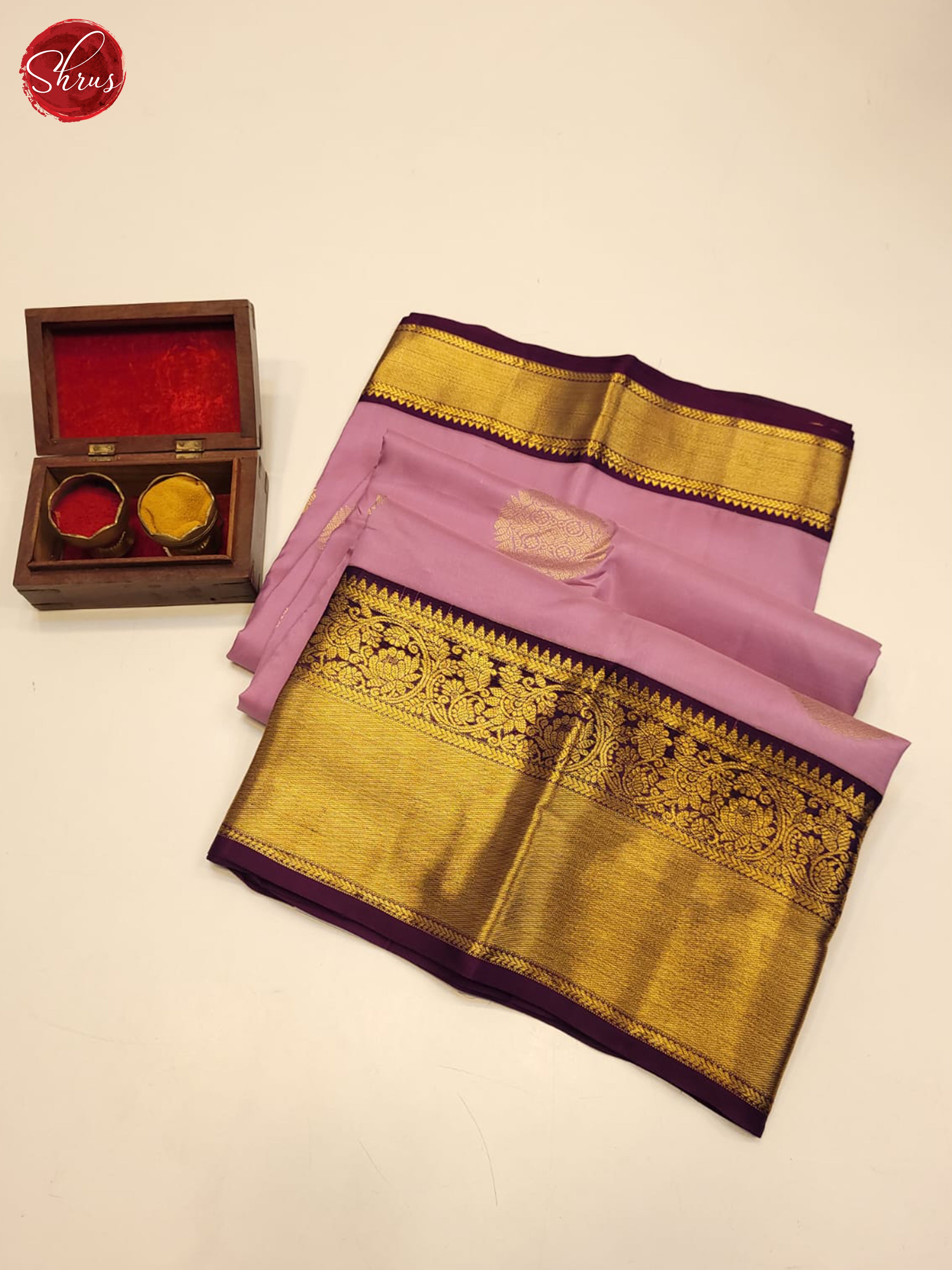 Lavender and violet-Kanchipuram Silk - Shop on ShrusEternity.com