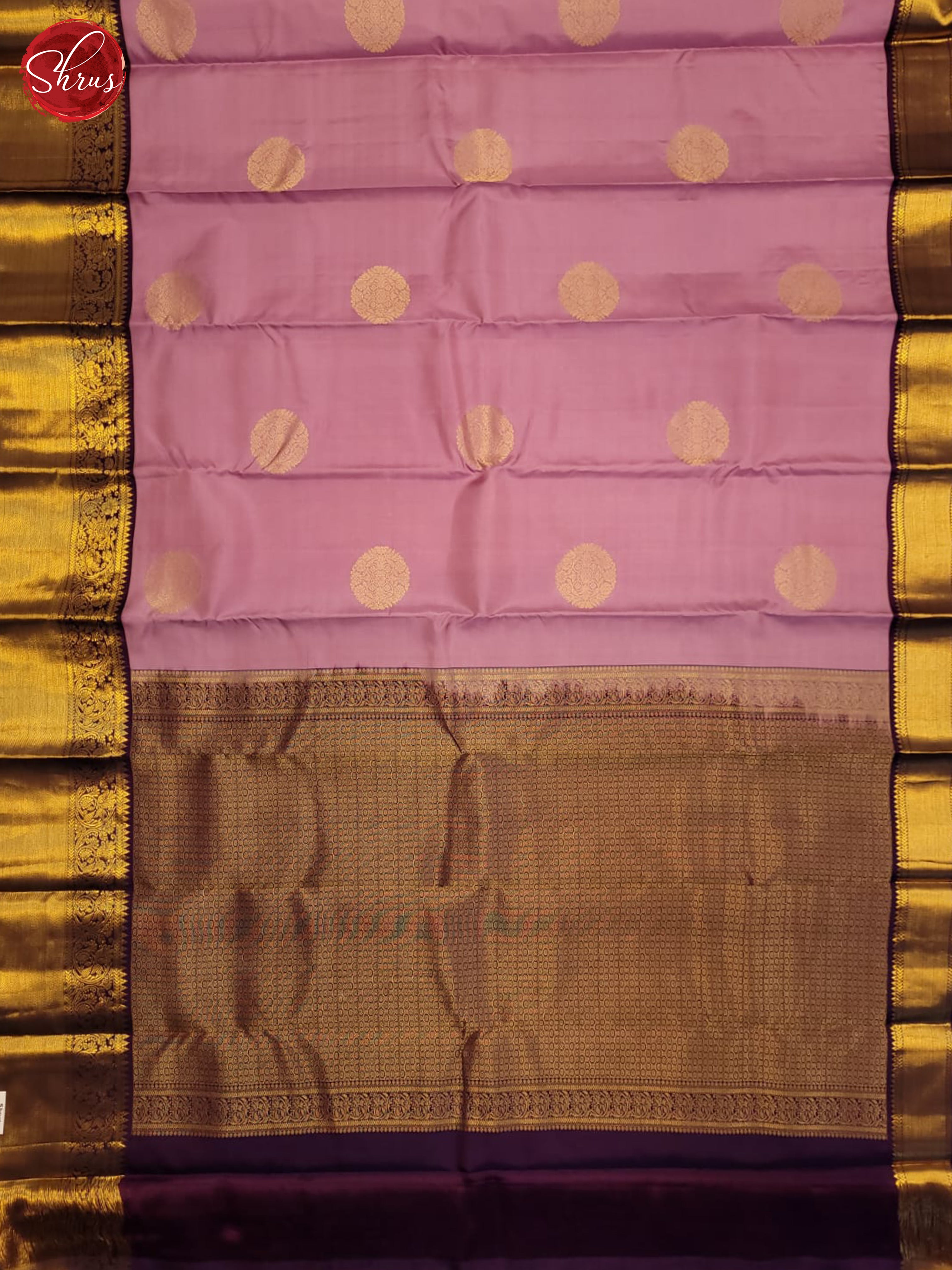 Lavender and violet-Kanchipuram Silk - Shop on ShrusEternity.com