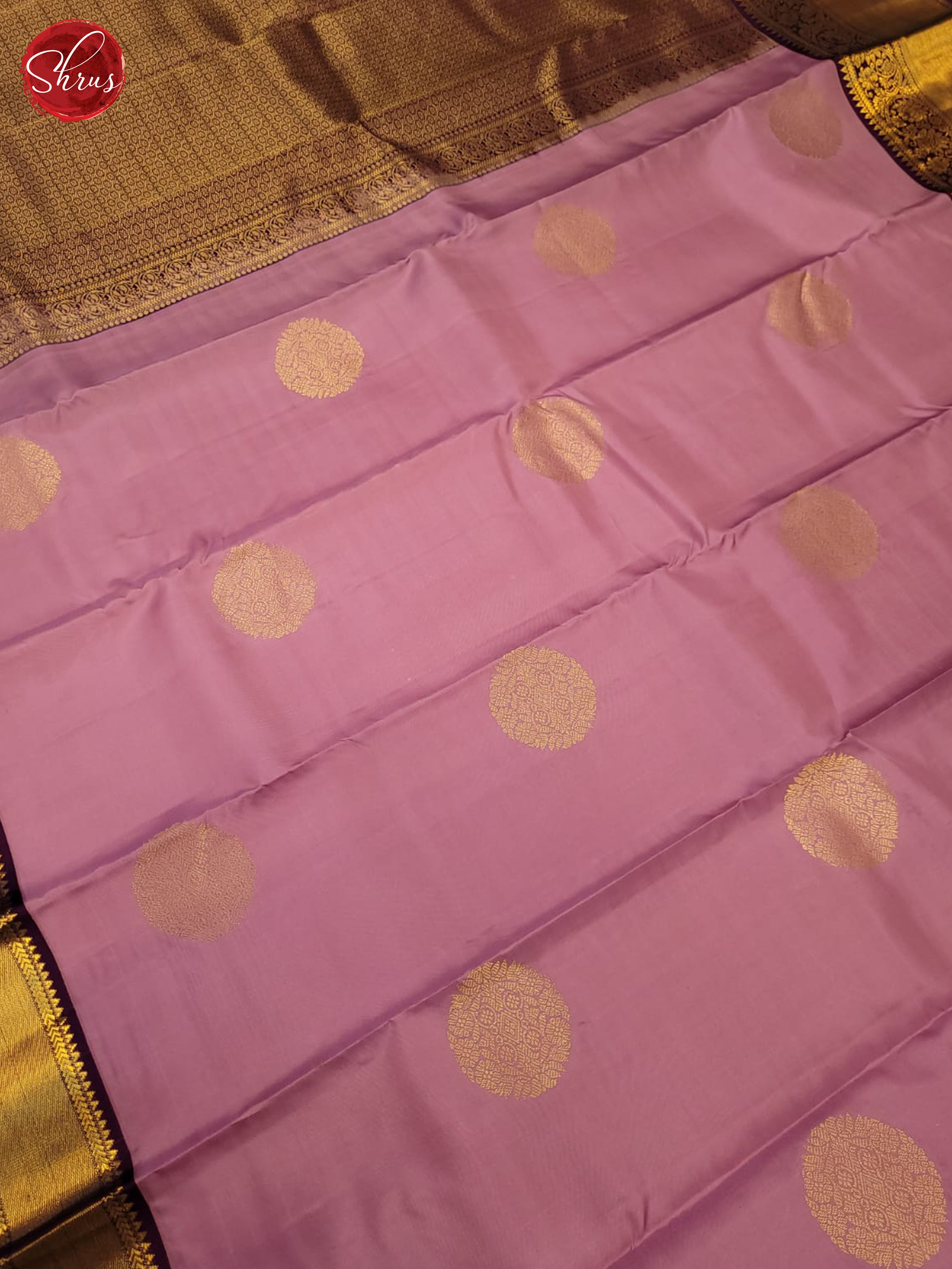 Lavender and violet-Kanchipuram Silk - Shop on ShrusEternity.com