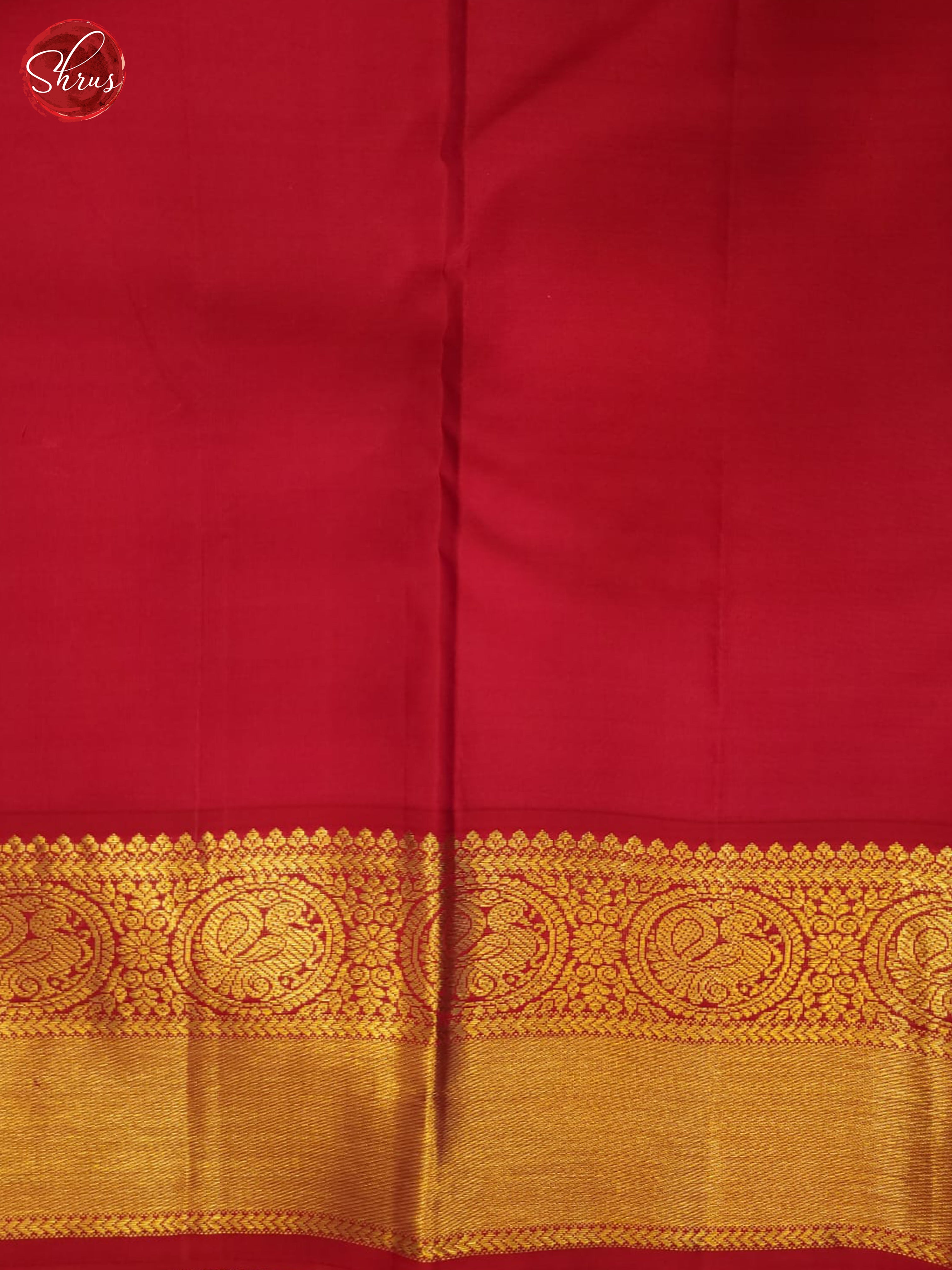 Bottle Green and Red- Kanchipuram silk saree - Shop on ShrusEternity.com