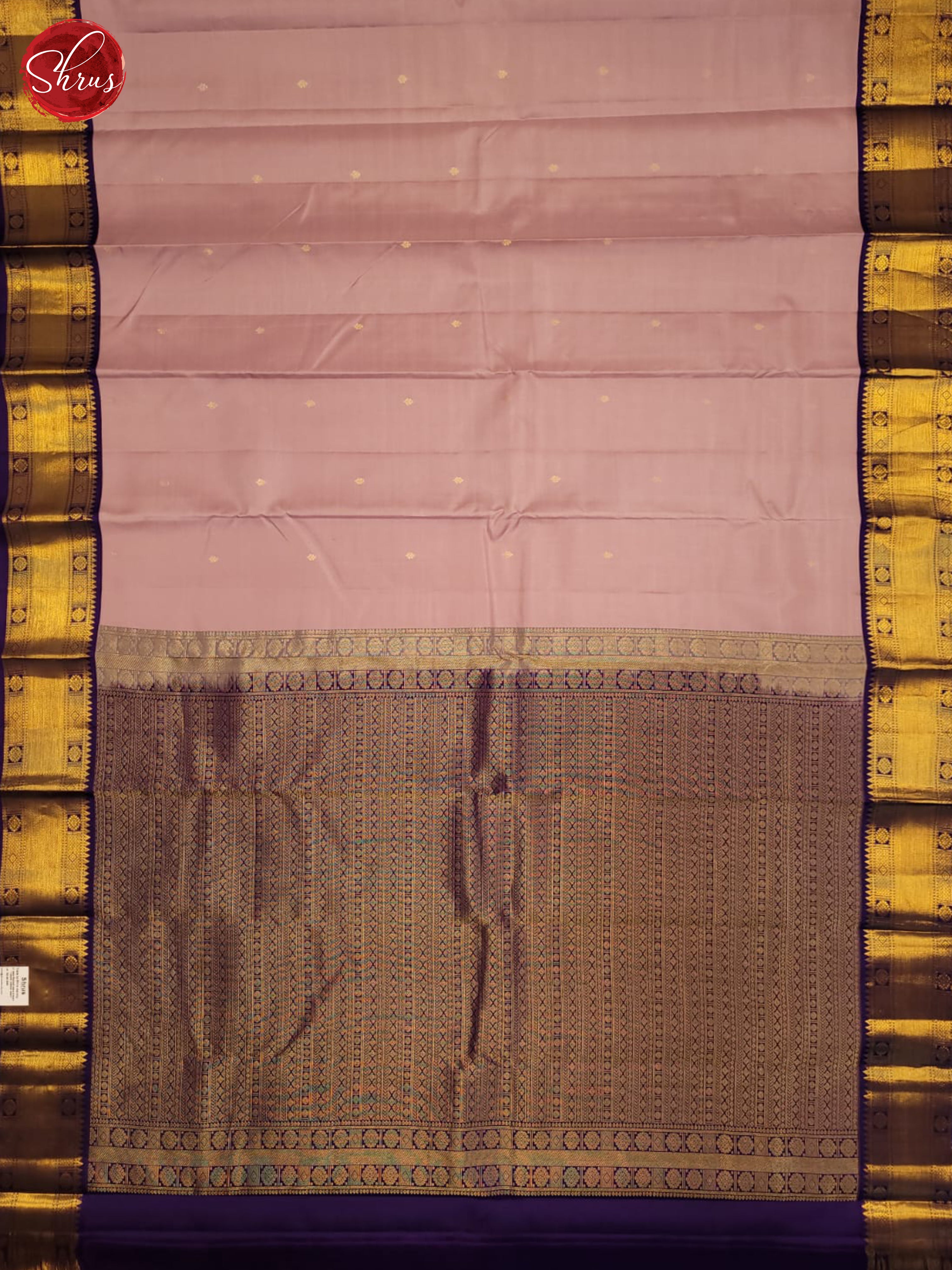 Lavender and violet- Kanchipuram Silk saree - Shop on ShrusEternity.com