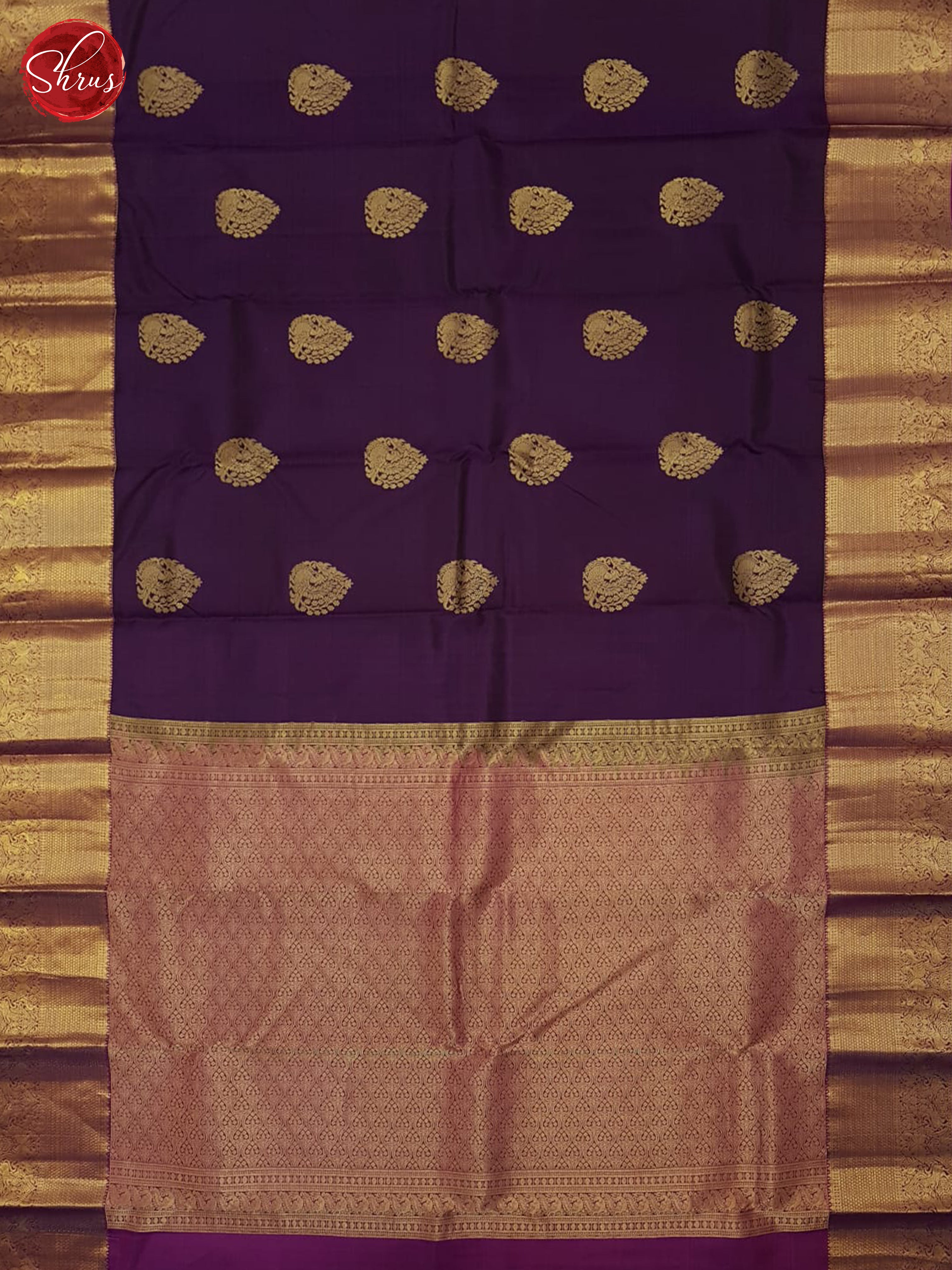 Wine And Pink-Kanchipuram silk saree - Shop on ShrusEternity.com