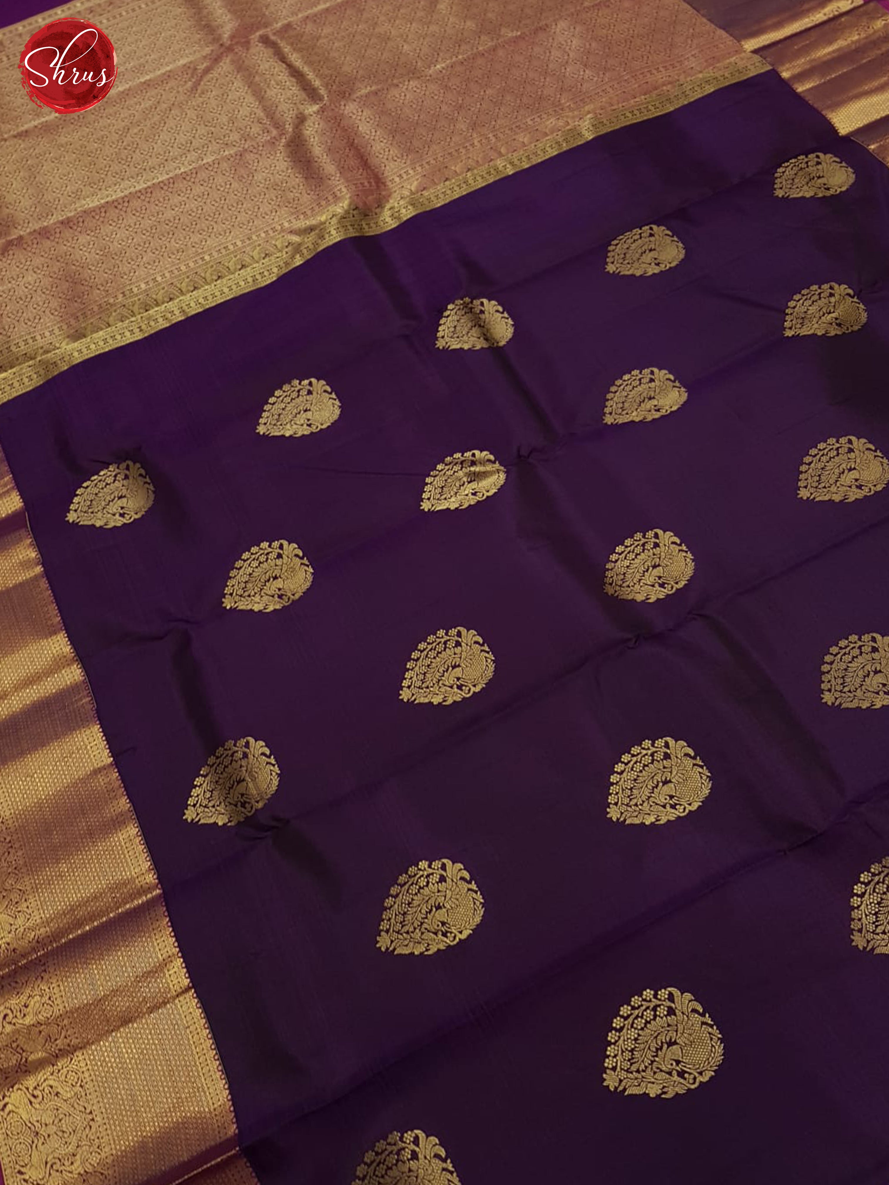 Wine And Pink-Kanchipuram silk saree - Shop on ShrusEternity.com