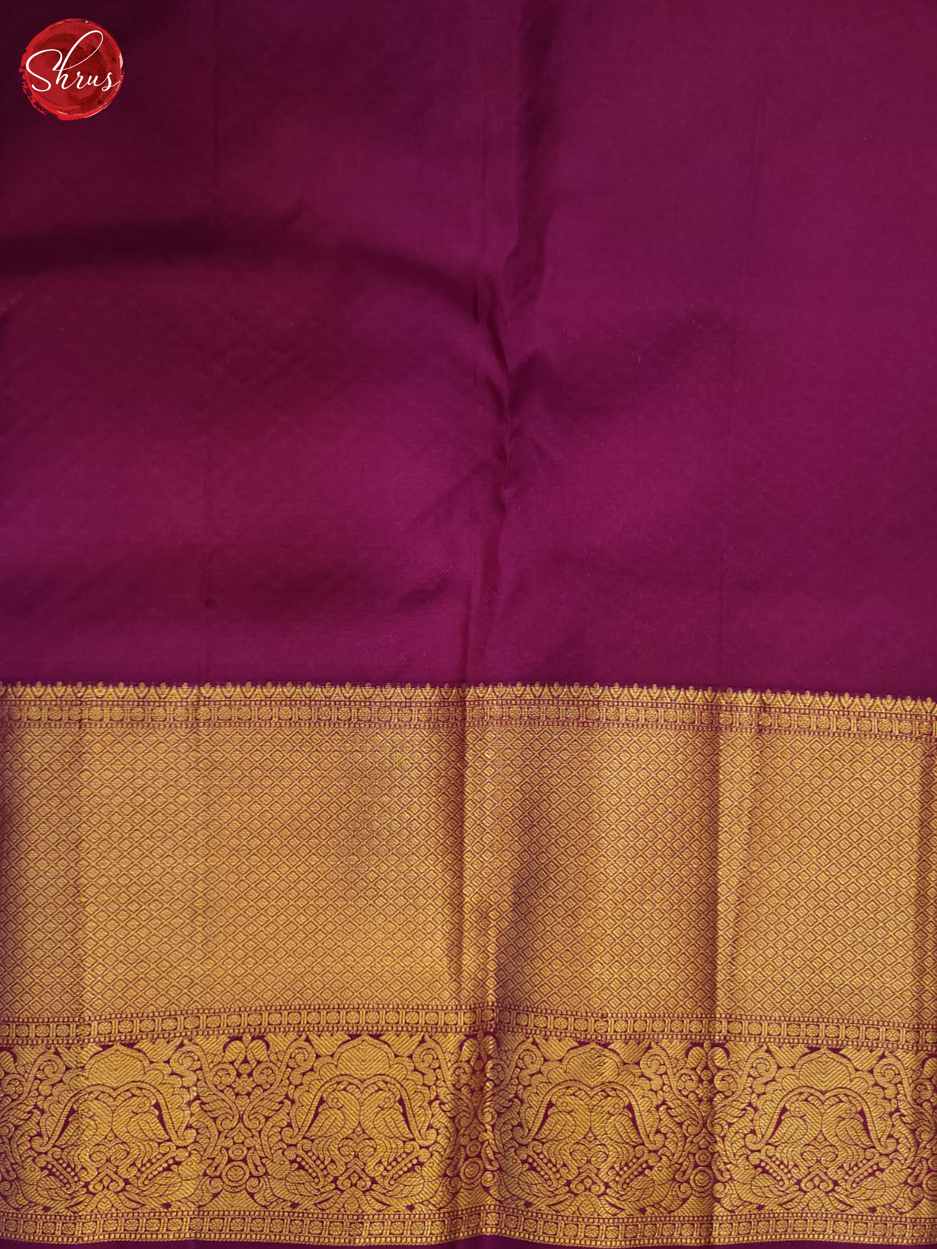 green and violet-Kanchipuram silk saree - Shop on ShrusEternity.com