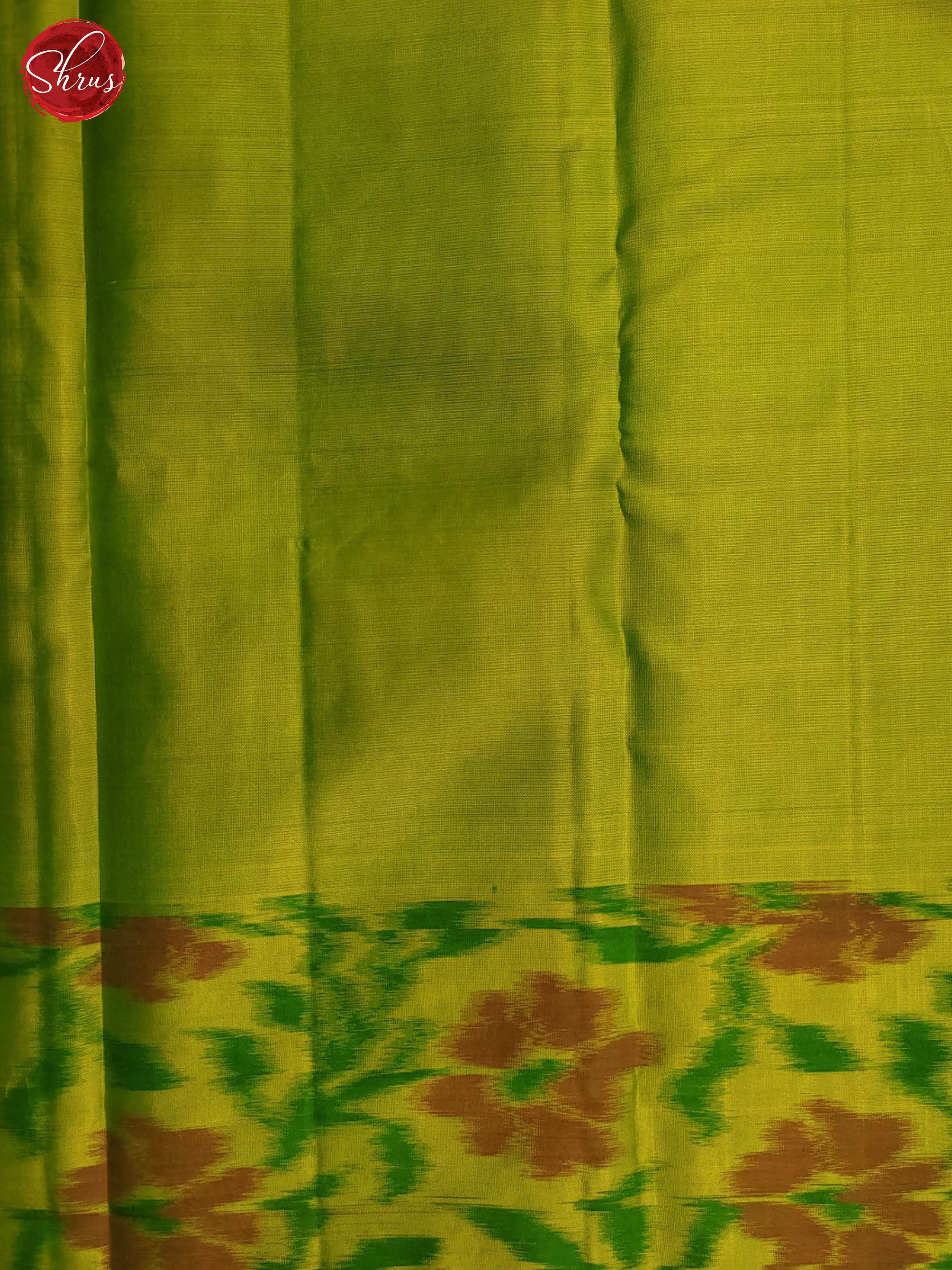 Teal & Parrot Green - Soft Silk Saree with Ikkat Print on both borders - Shop on ShrusEternity.com