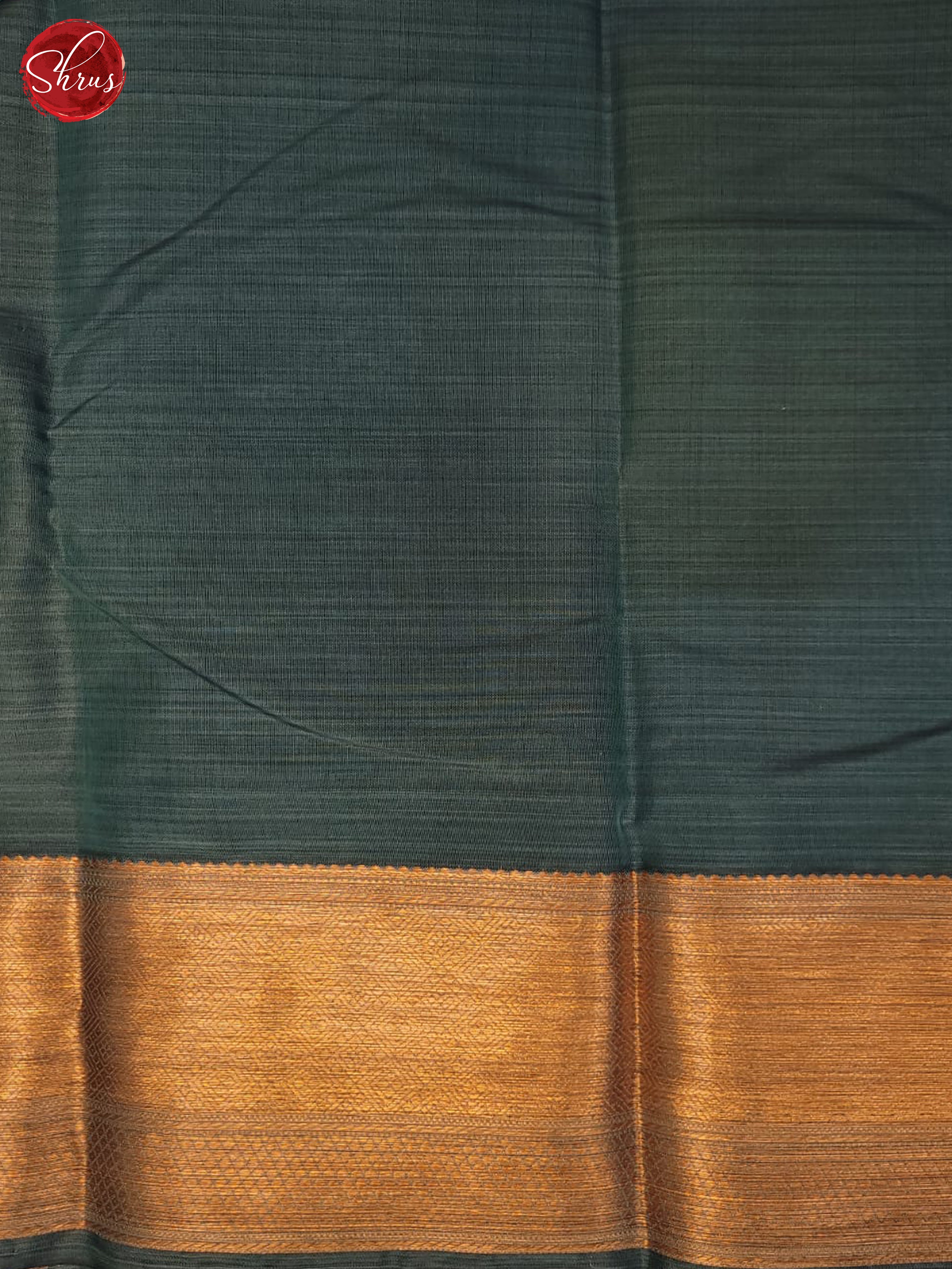 Grey and Blue- Kanchipuram half- pure Silk Saree - Shop on ShrusEternity.com