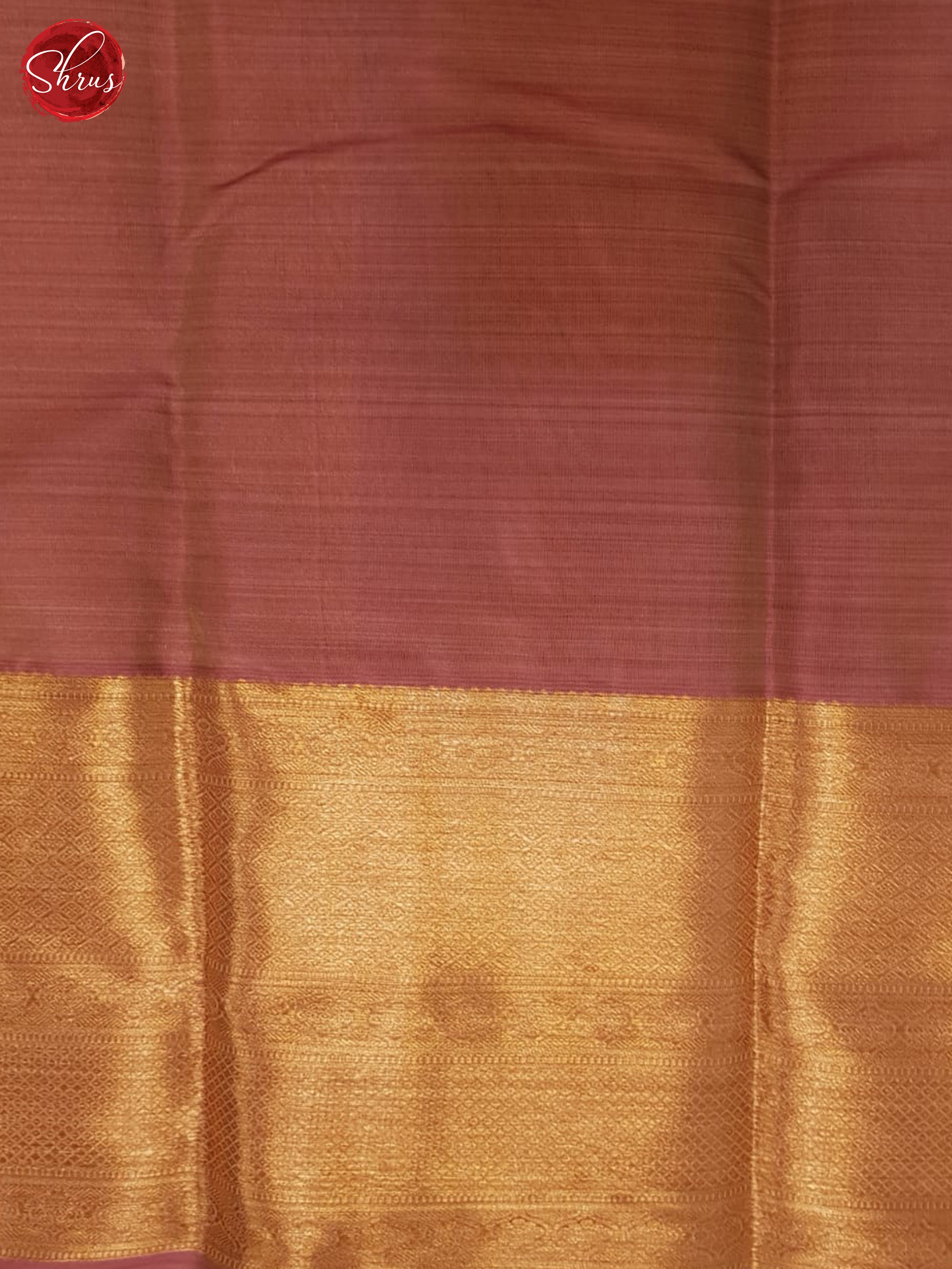 Light Yellow And Dusty Pink- Kanchipuram Half-pure Silk Saree - Shop on ShrusEternity.com