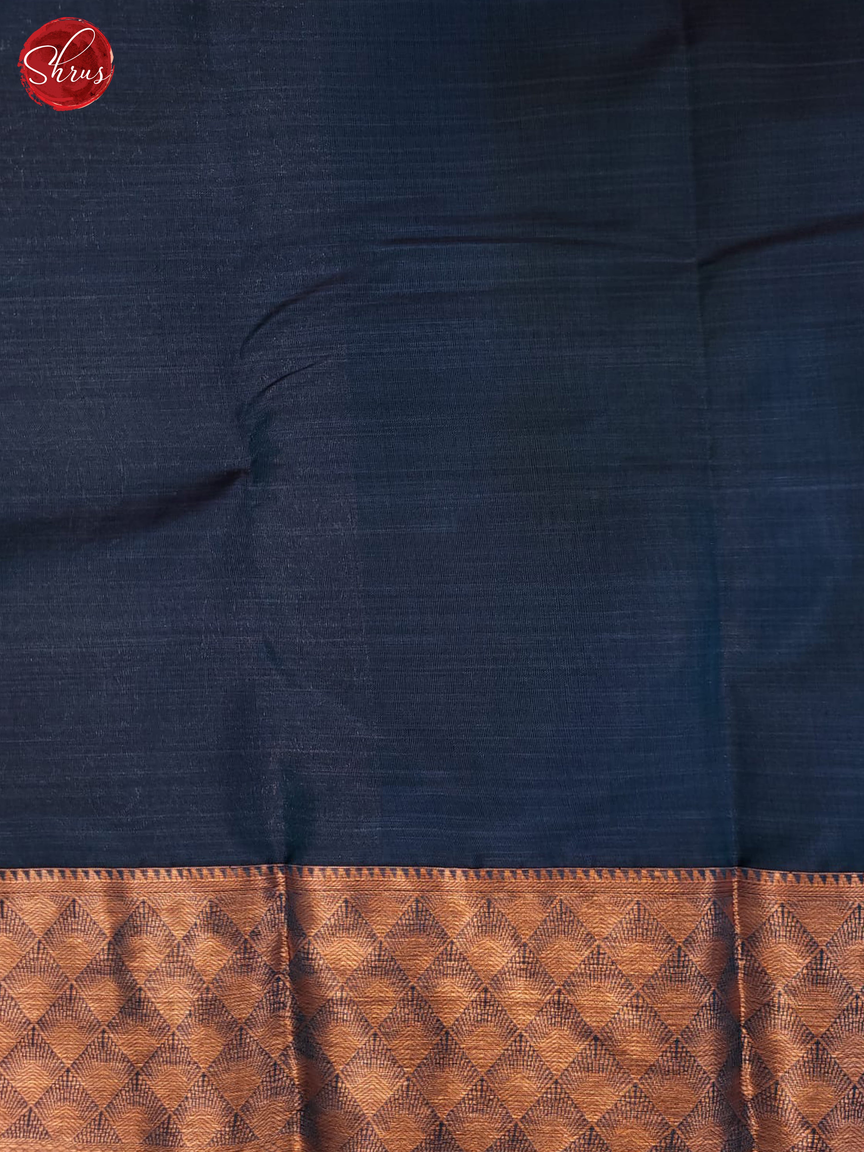 german blue(SIngle Tone)- Kanchipuram Half- pure Silk Saree - Shop on ShrusEternity.com