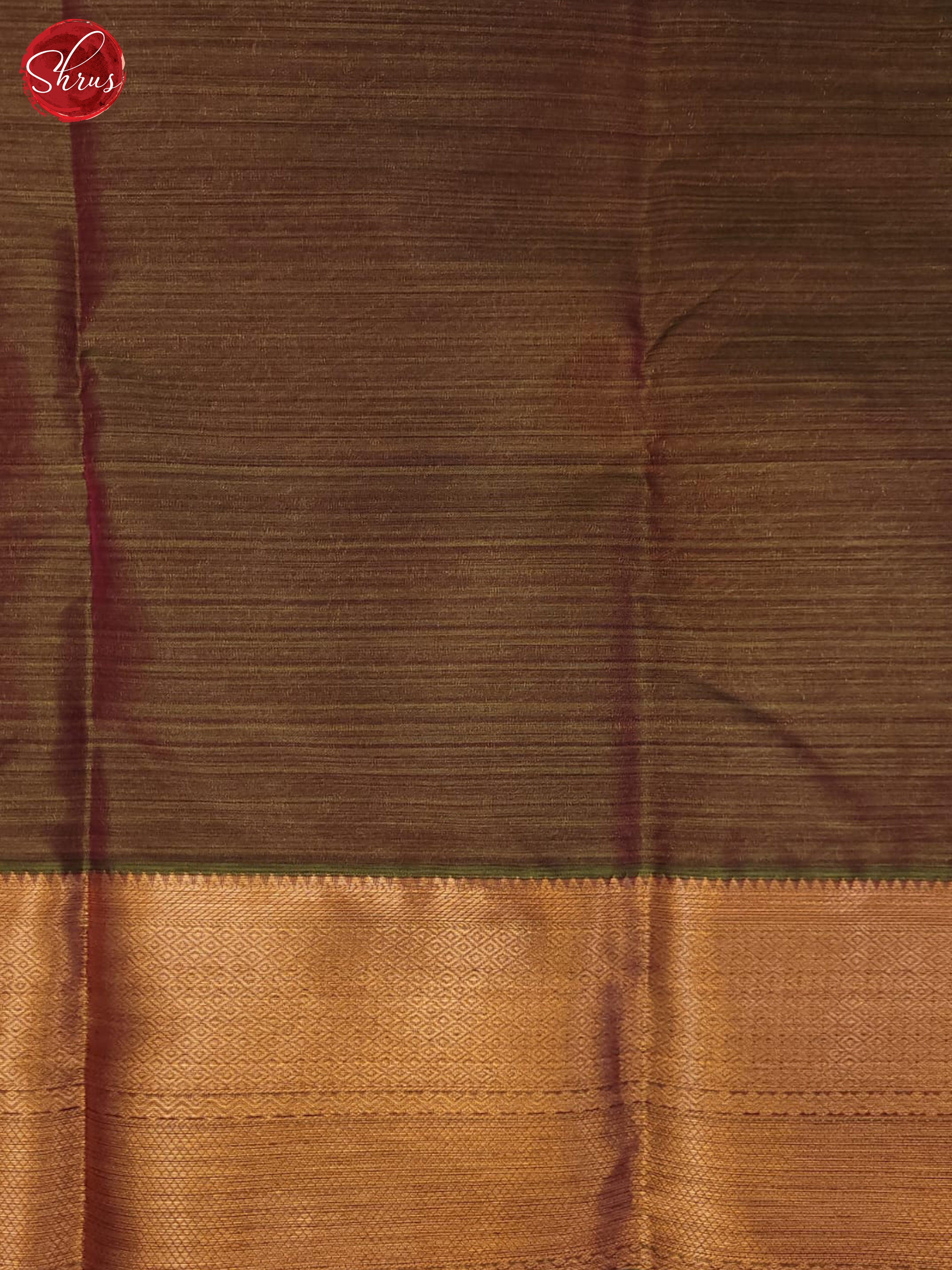 Mehandhi Green(Single Tone)- Kanchipuram Half-pure Silk saree - Shop on ShrusEternity.com