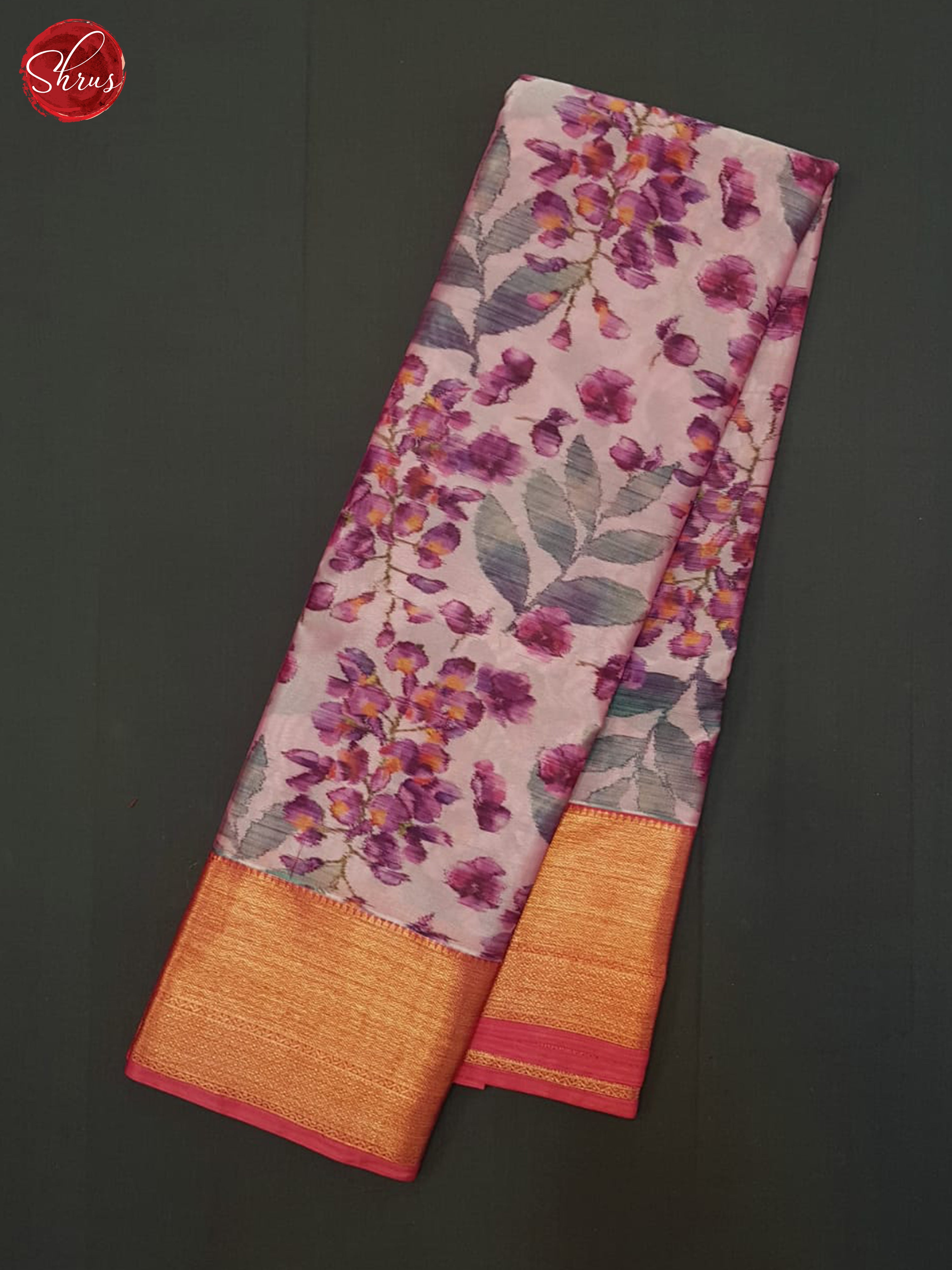 Lavender And Pink- Kanchipuram half-pure Silk Saree - Shop on ShrusEternity.com