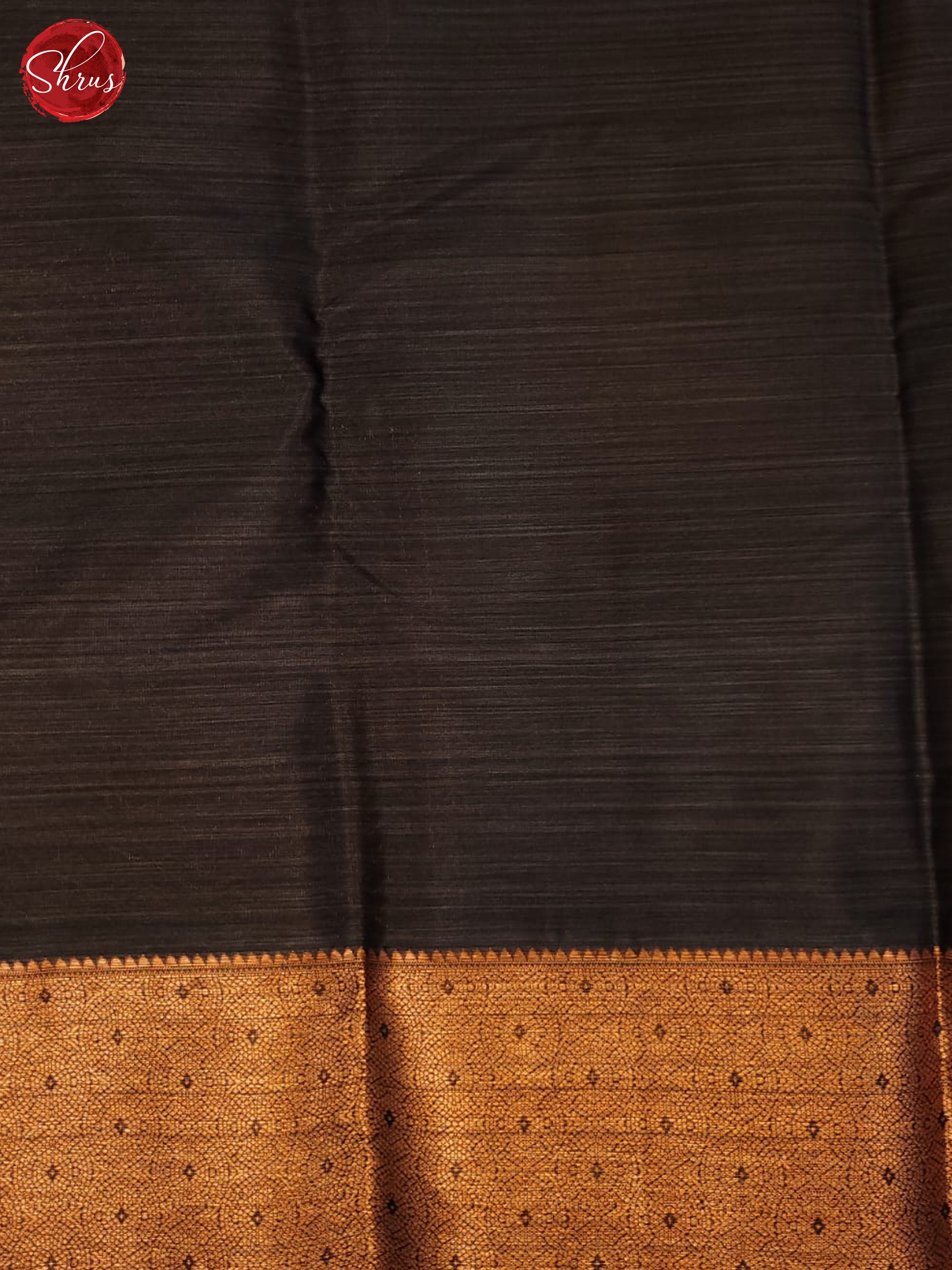 Black and pink(Single Tone)- Kanchipuram half-pure Silk Saree - Shop on ShrusEternity.com