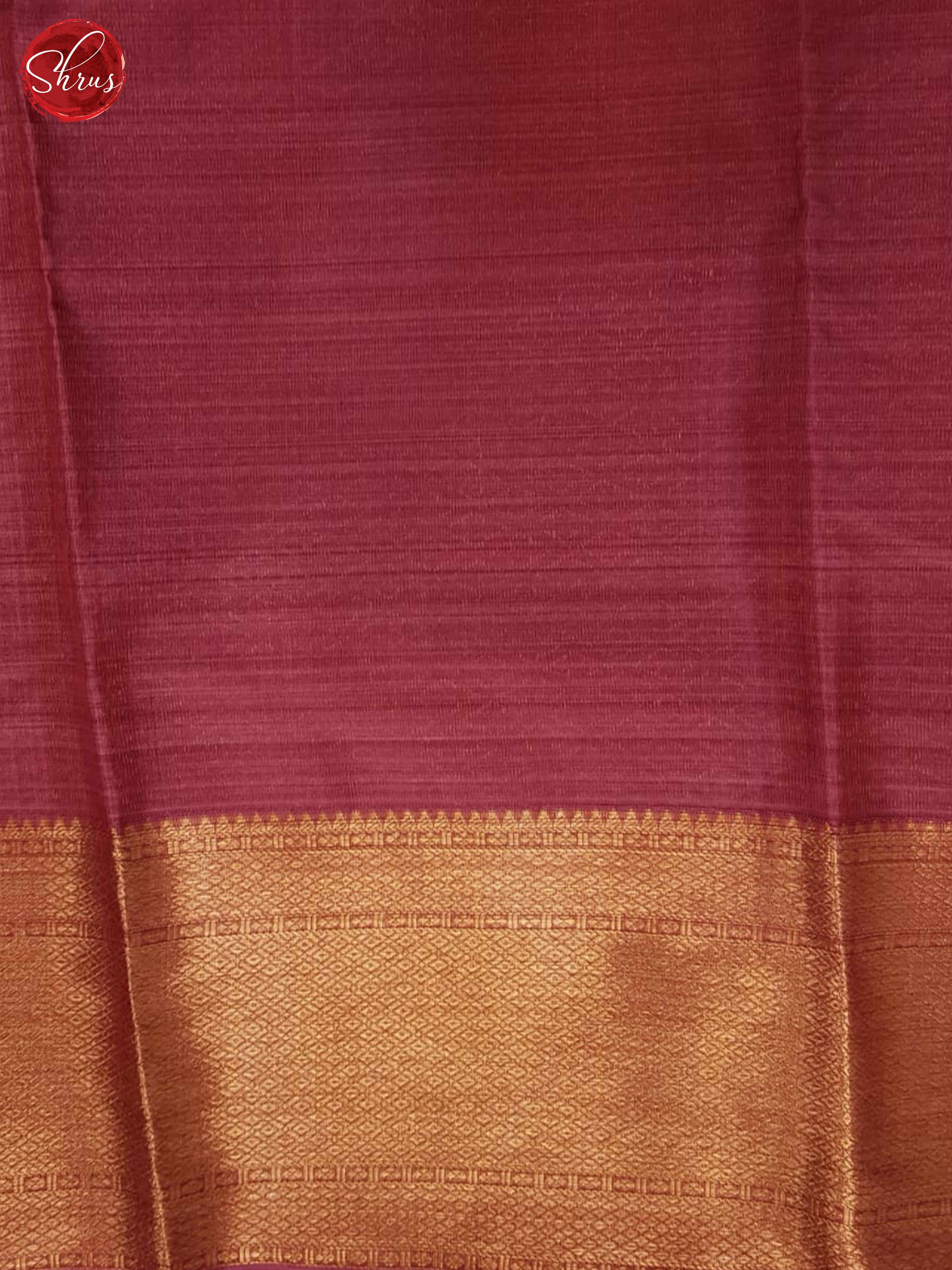 Peachish Pink & Pink- kanchipuram half-pure silk saree - Shop on ShrusEternity.com