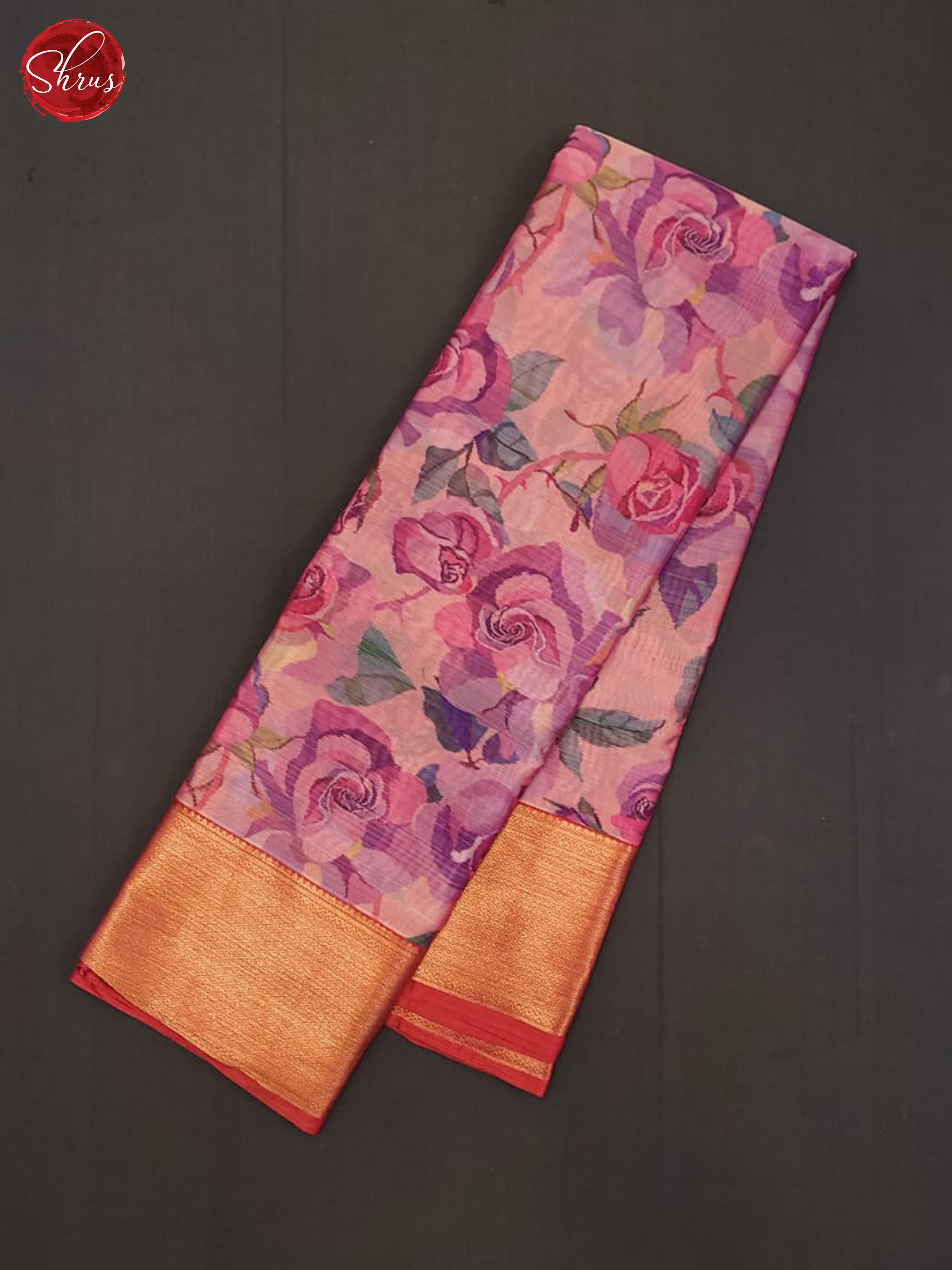 purple and Red- Kanchipuram Half-pure silk Saree - Shop on ShrusEternity.com