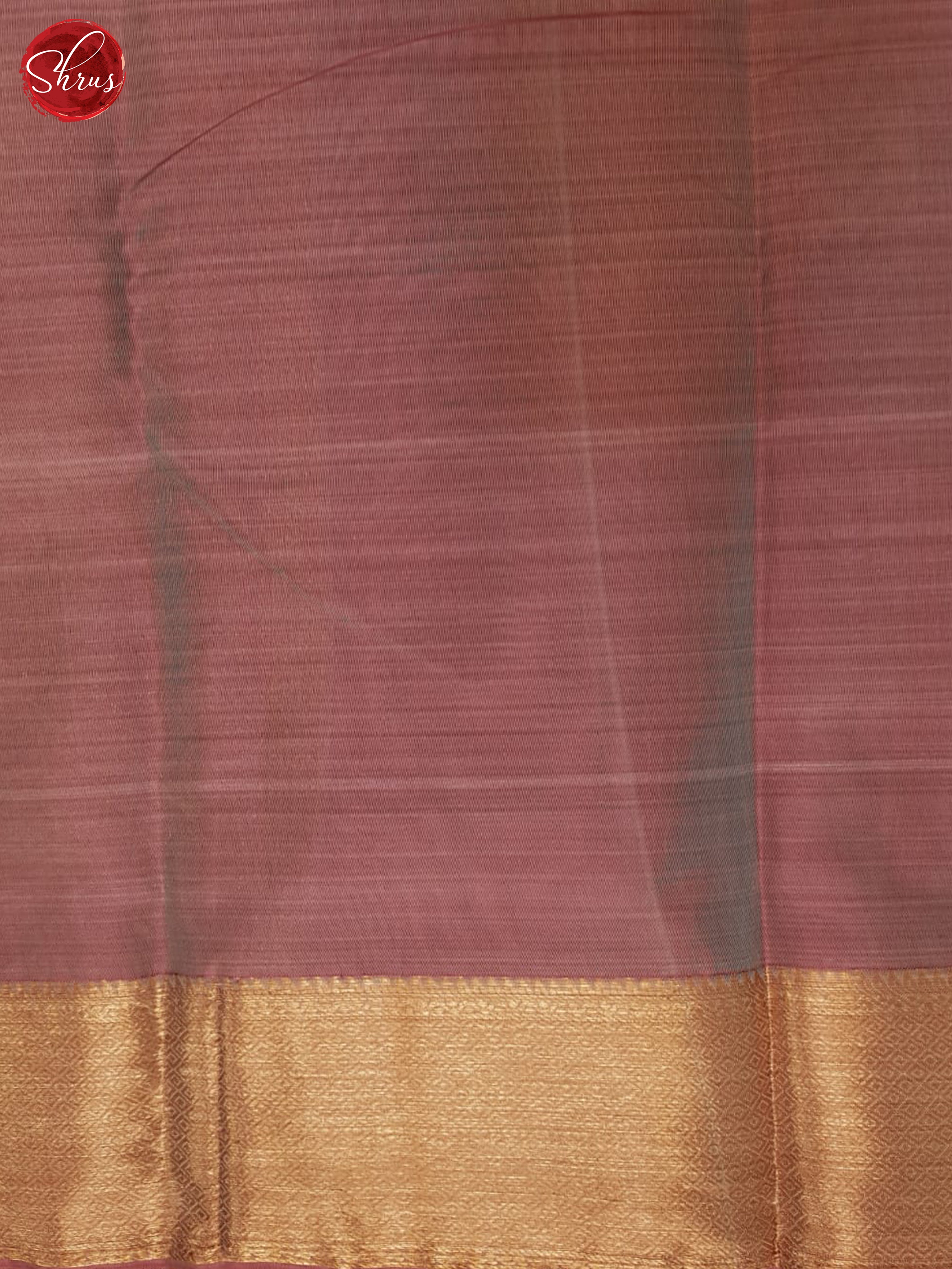 Green And Dusty Wine- Kanchipuram Half- Pure Silk Saree - Shop on ShrusEternity.com