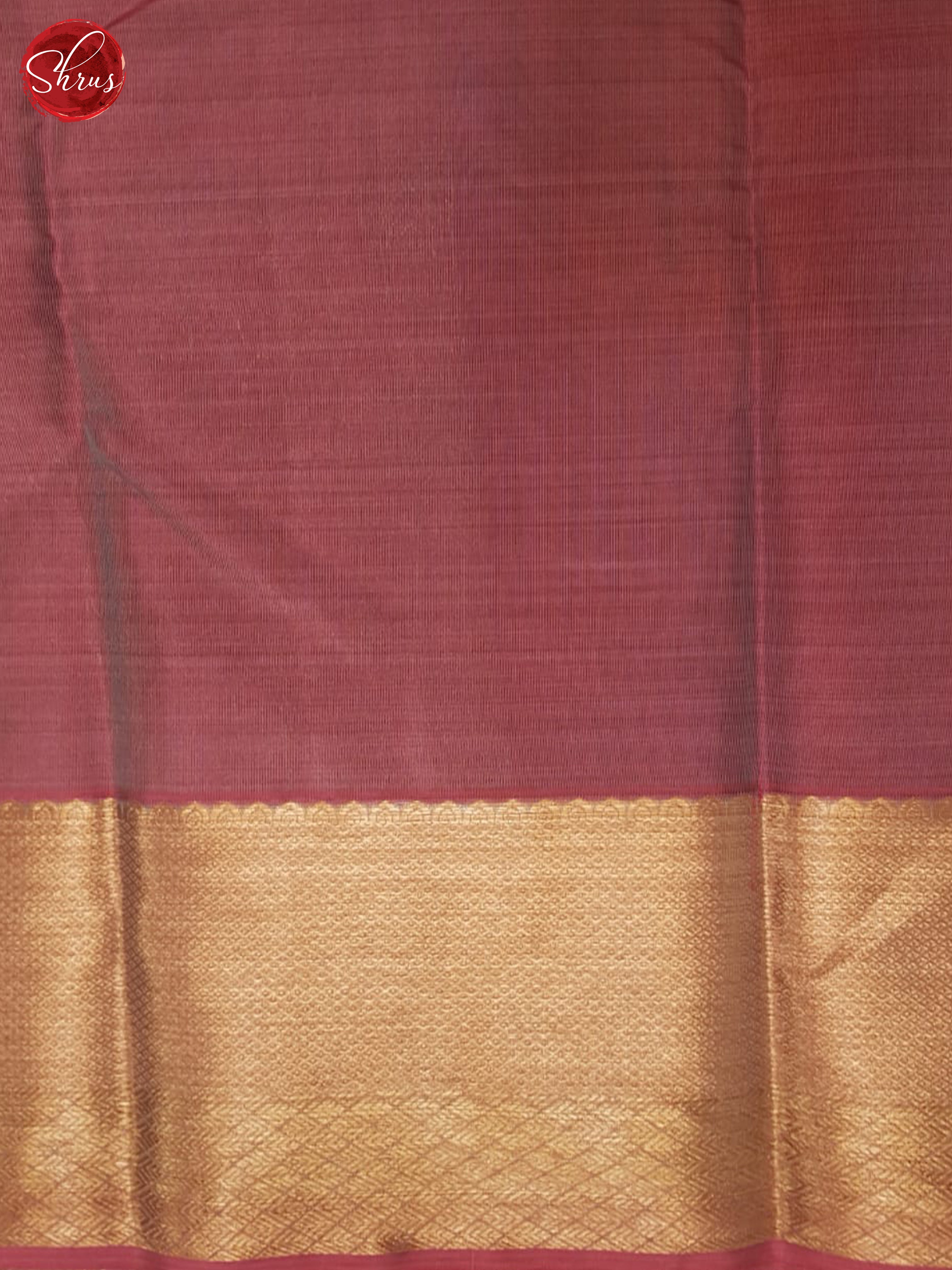 Blue And Dusty Pink- Kanchipuram half-pure silk Saree - Shop on ShrusEternity.com