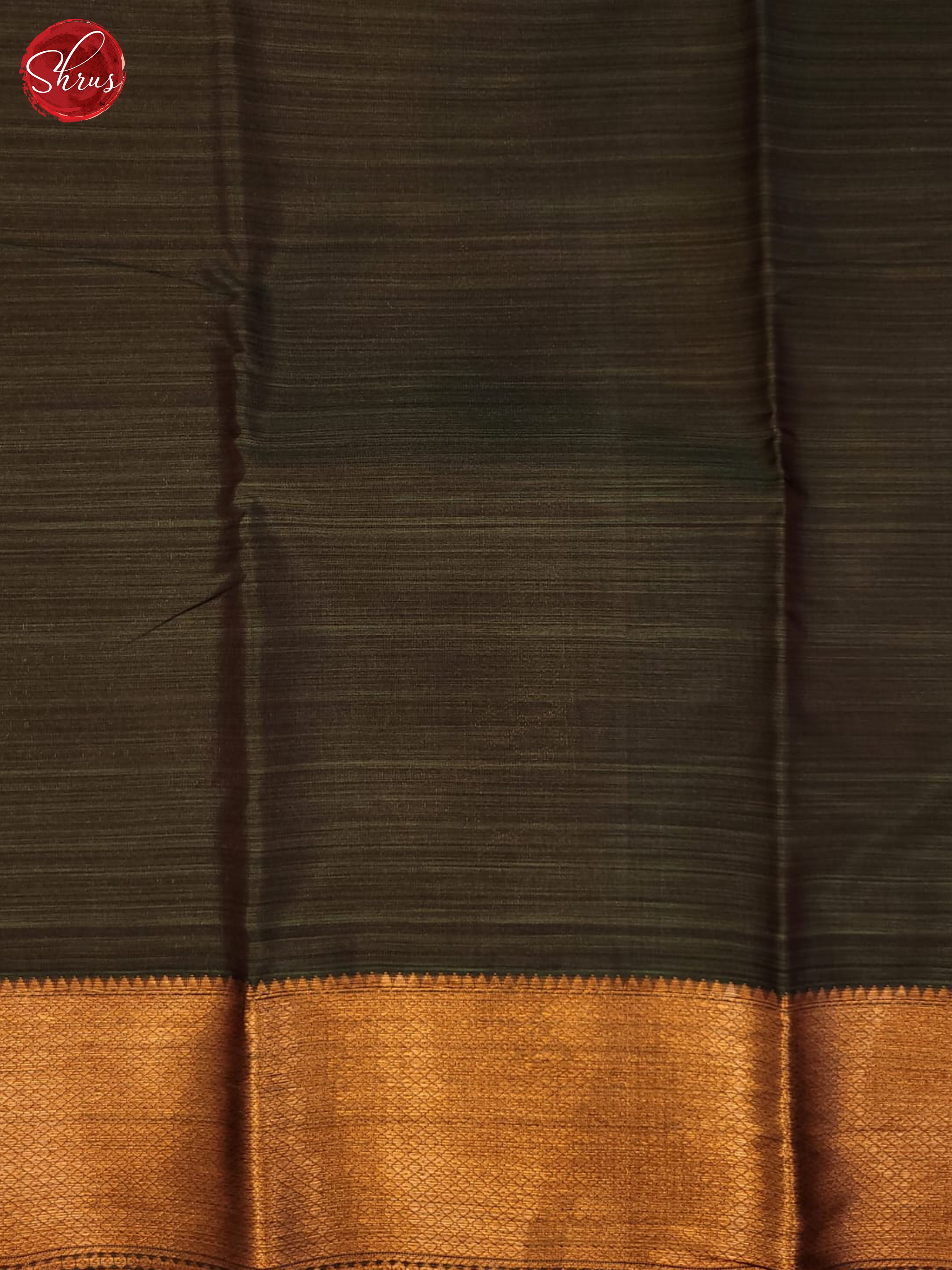 Mustard & Grey - Kanchipuram half-pure Silk Saree - Shop on ShrusEternity.com