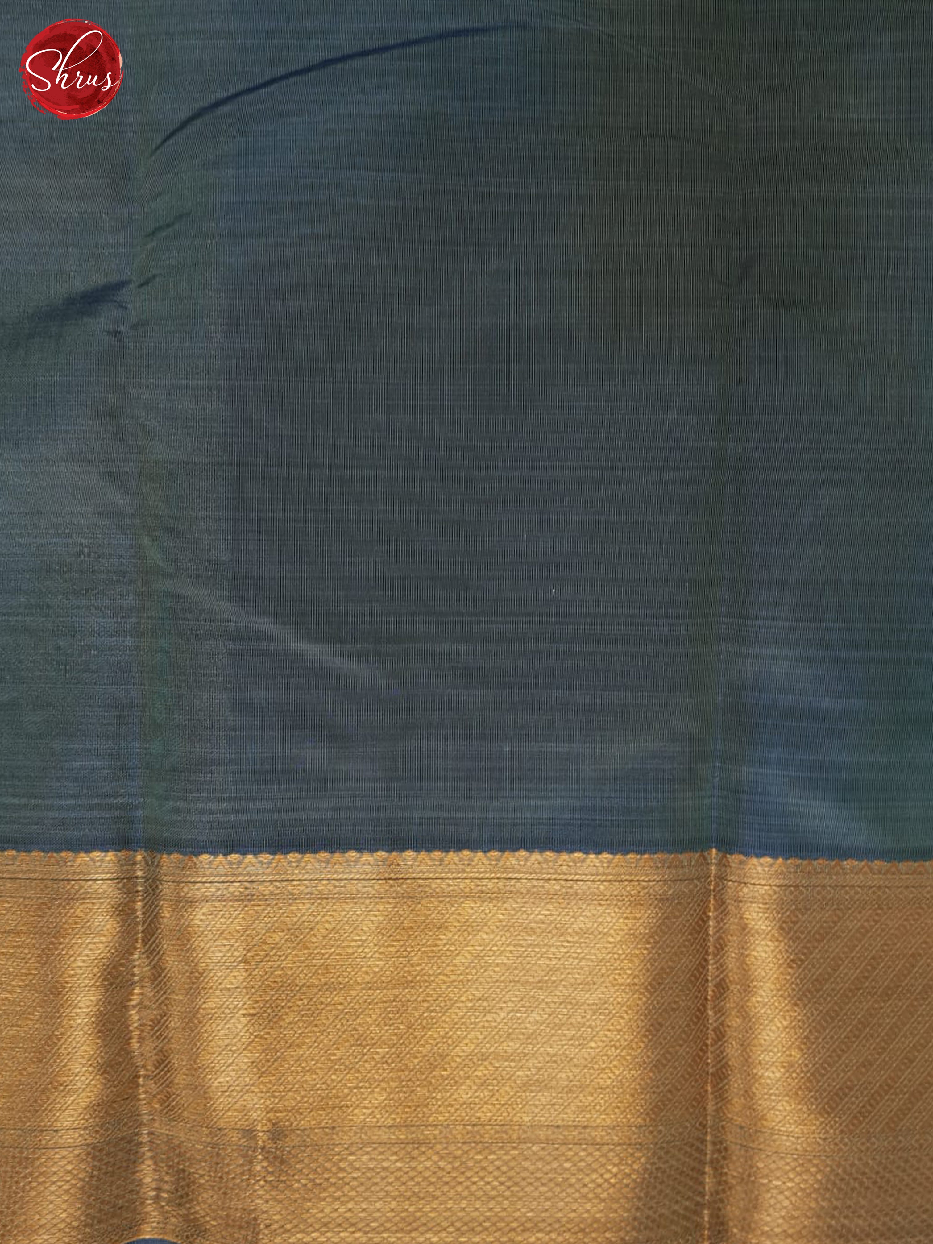 Teal Green And Blue- Kanchipuram half-pure Silk Saree - Shop on ShrusEternity.com