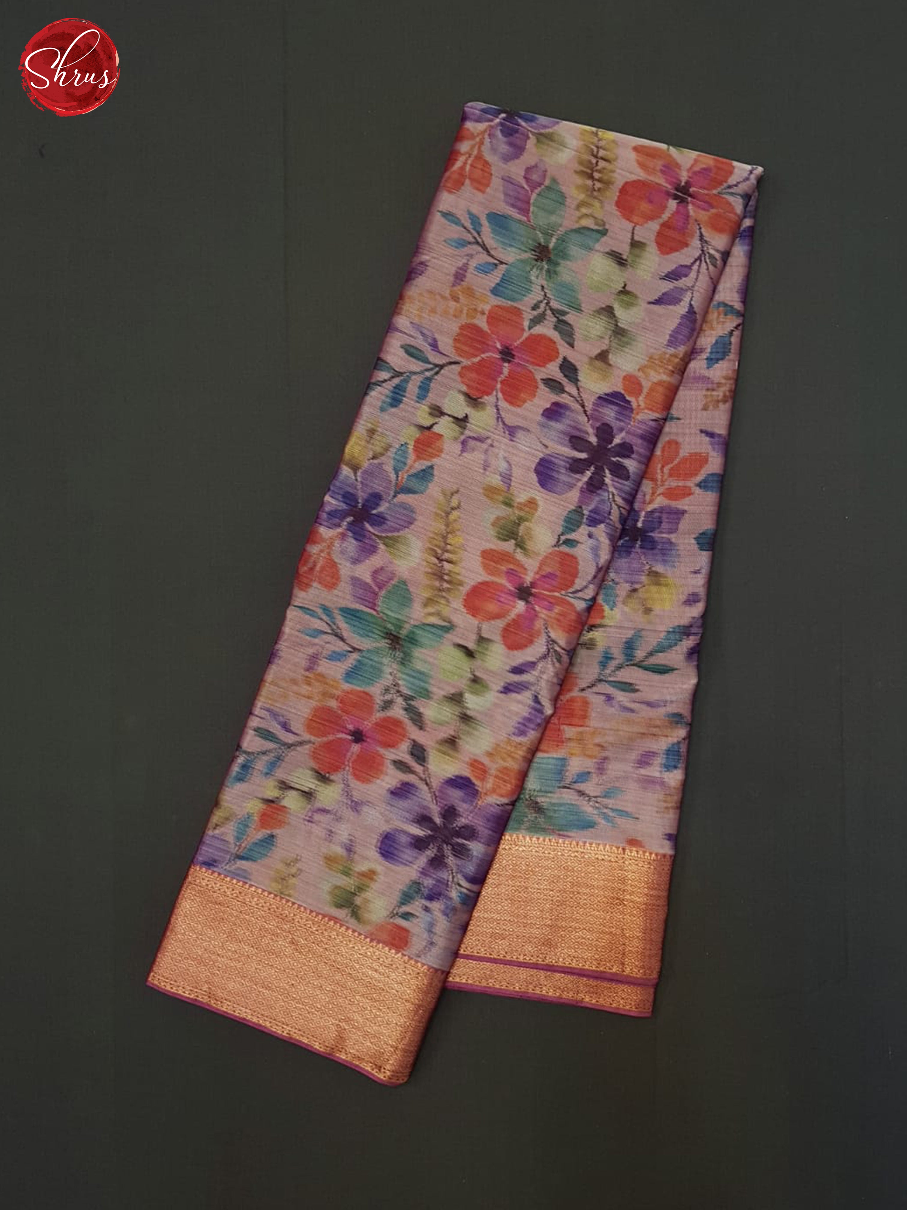 Mild Lavender And Majenta Pink- Kanchipuram half-pure silk saree - Shop on ShrusEternity.com