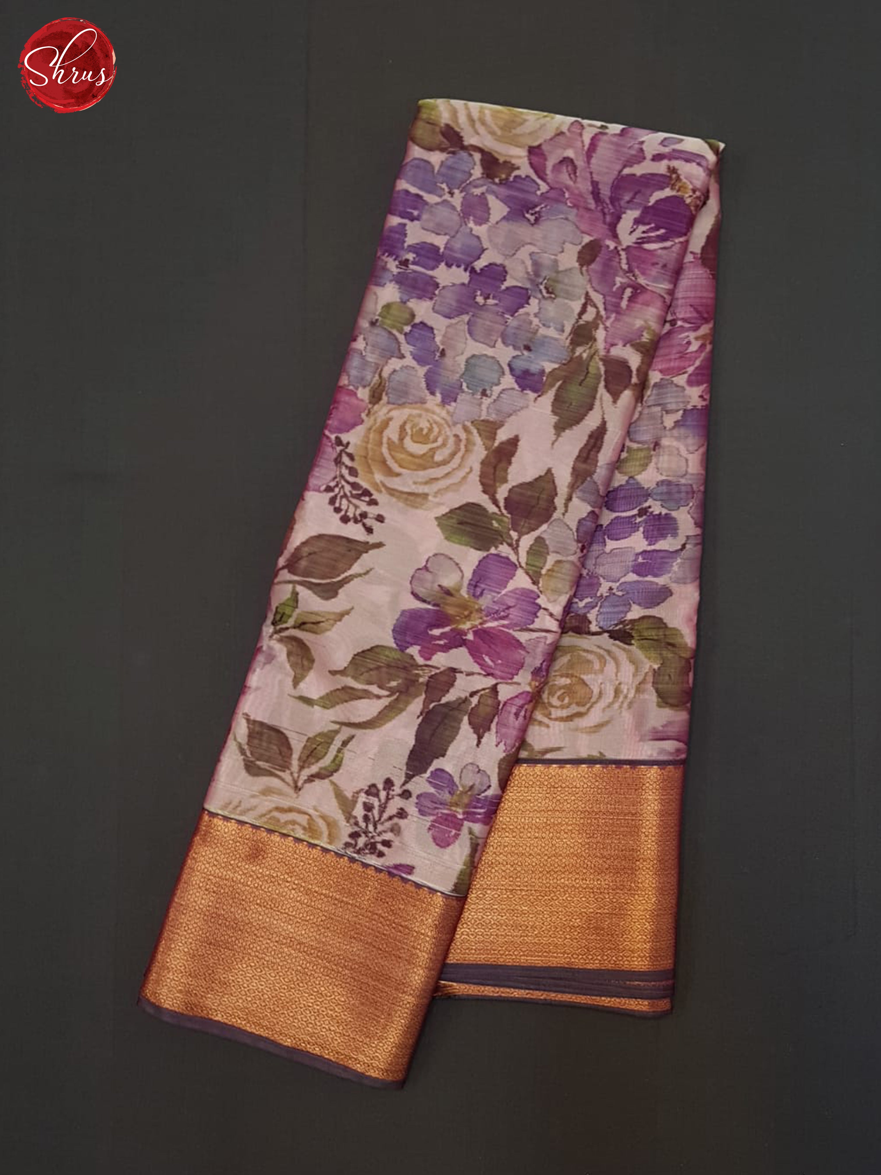 Mild Lavender And Wine- Kanchipuram Half-pure Silk Saree - Shop on ShrusEternity.com