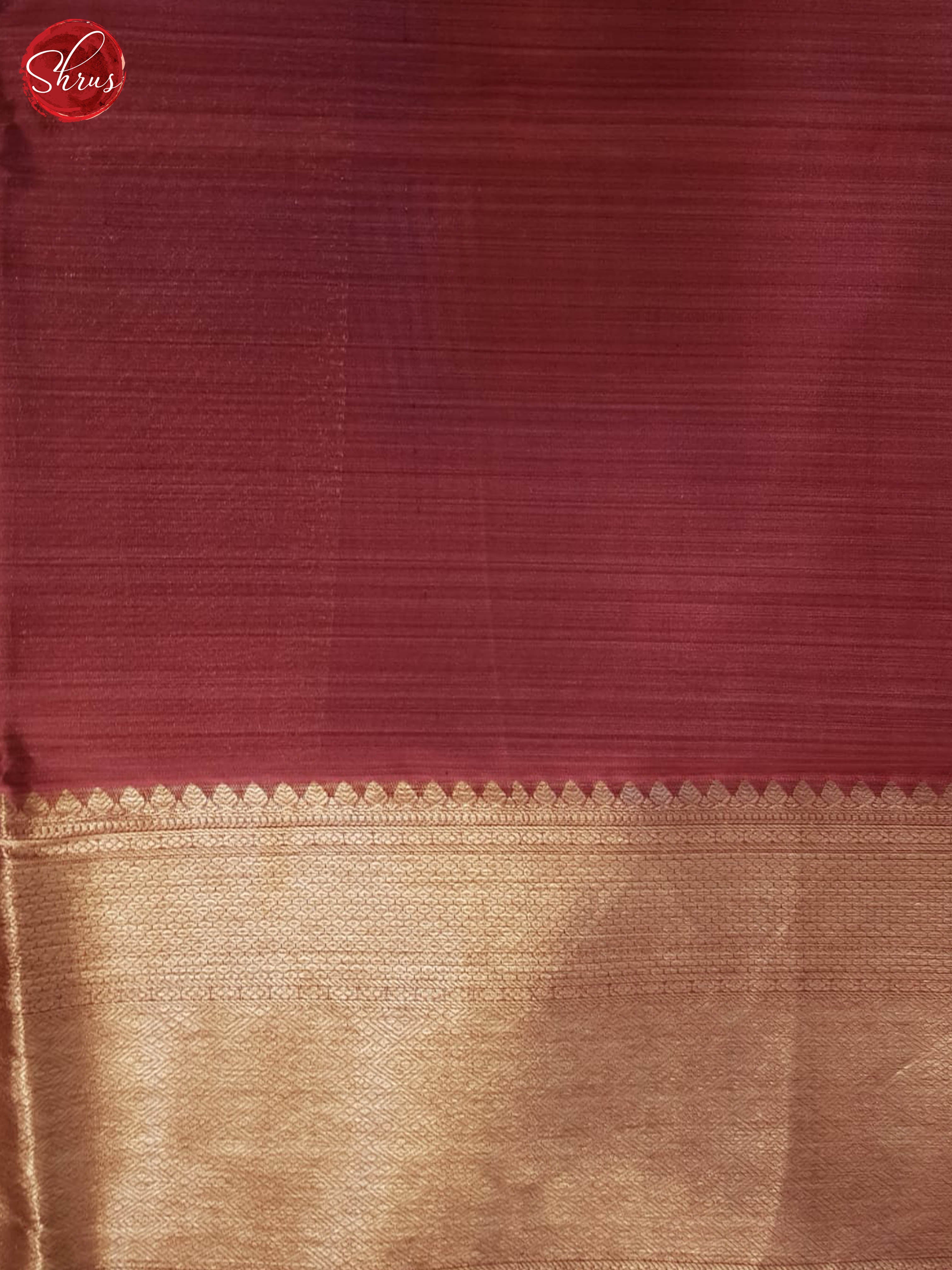 Green And Maroon-Kanchipuram haf-pure Silk saree - Shop on ShrusEternity.com