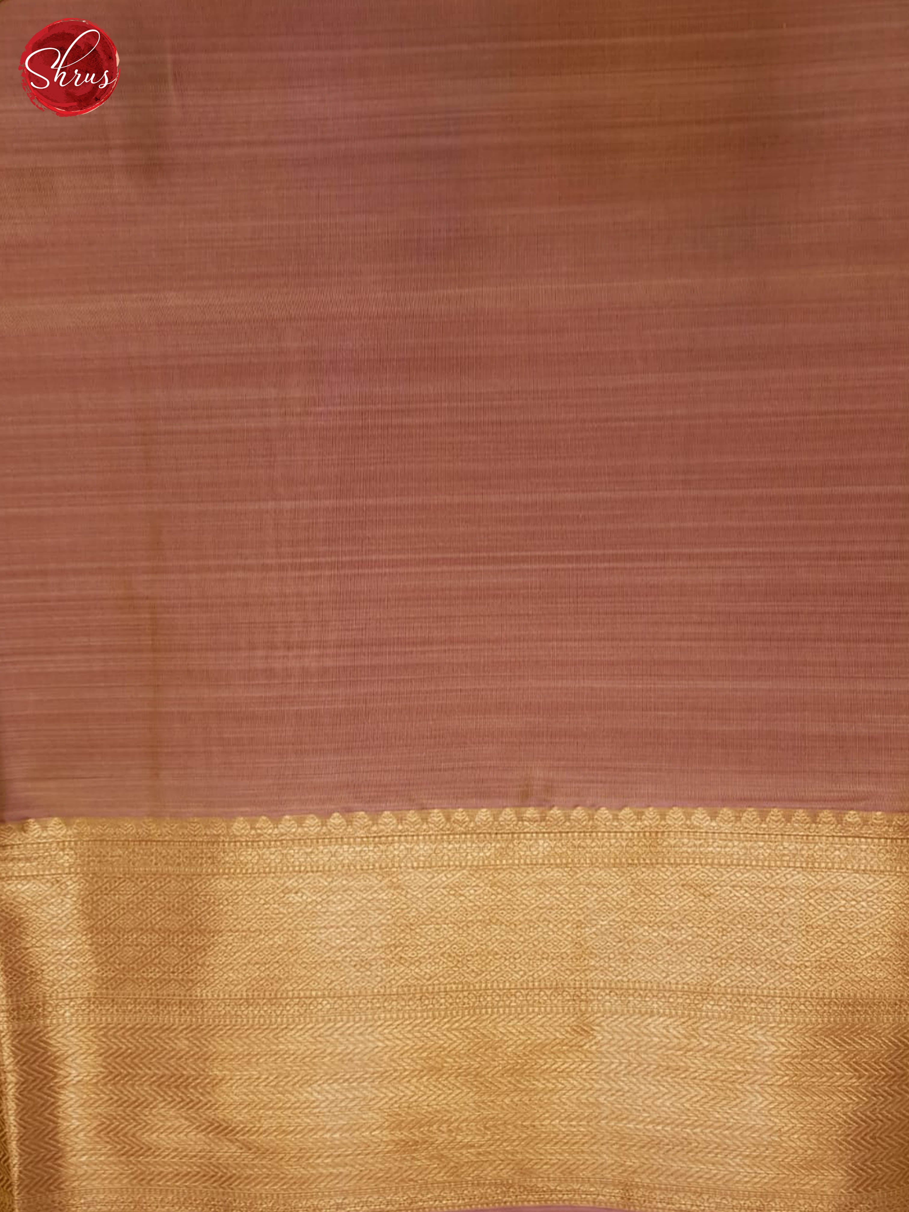 Green And Dusty Pink- Kanchipuram Half-pure silk saree - Shop on ShrusEternity.com