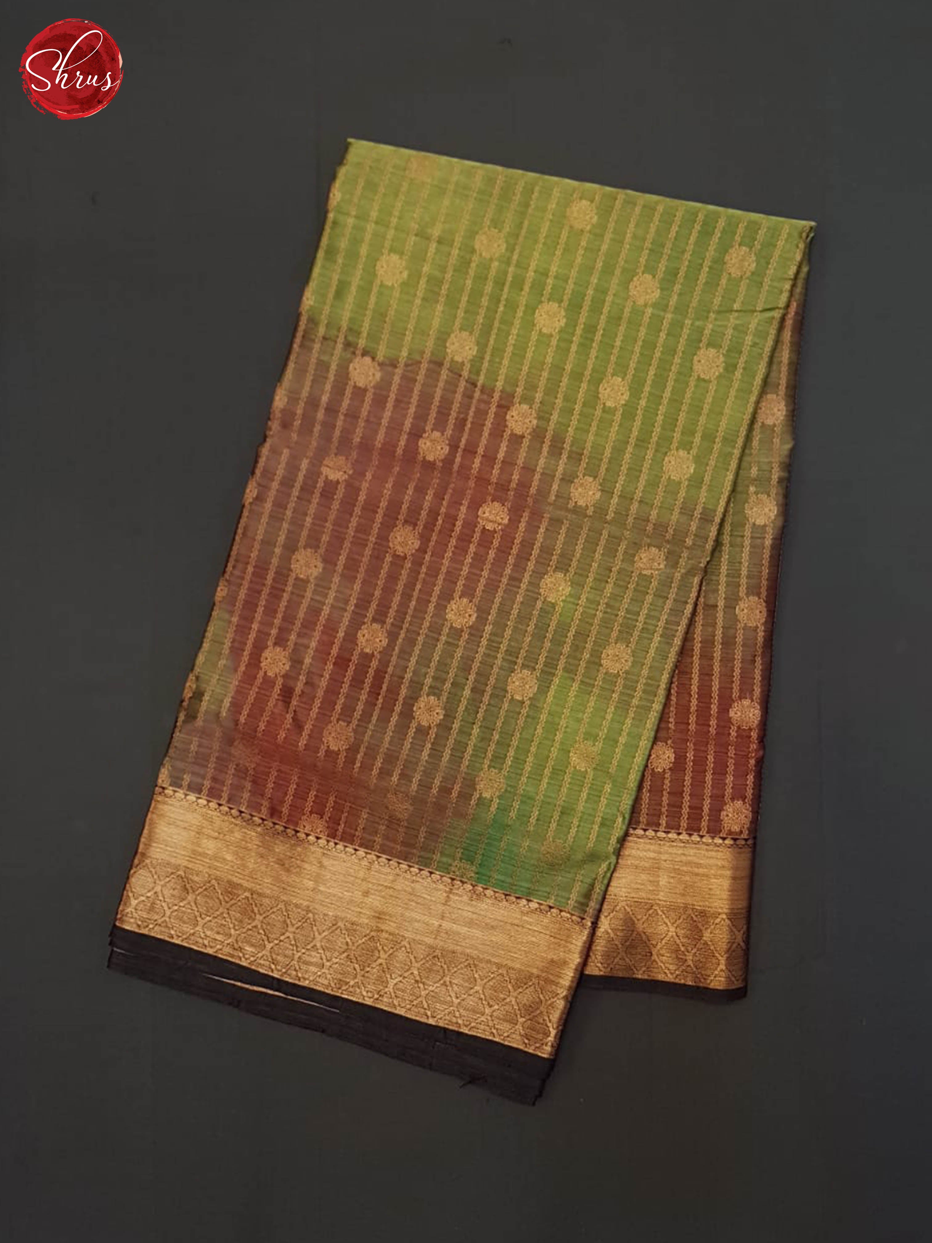 Green And Black- Kanchipuram Half-pure Silk Saree - Shop on ShrusEternity.com