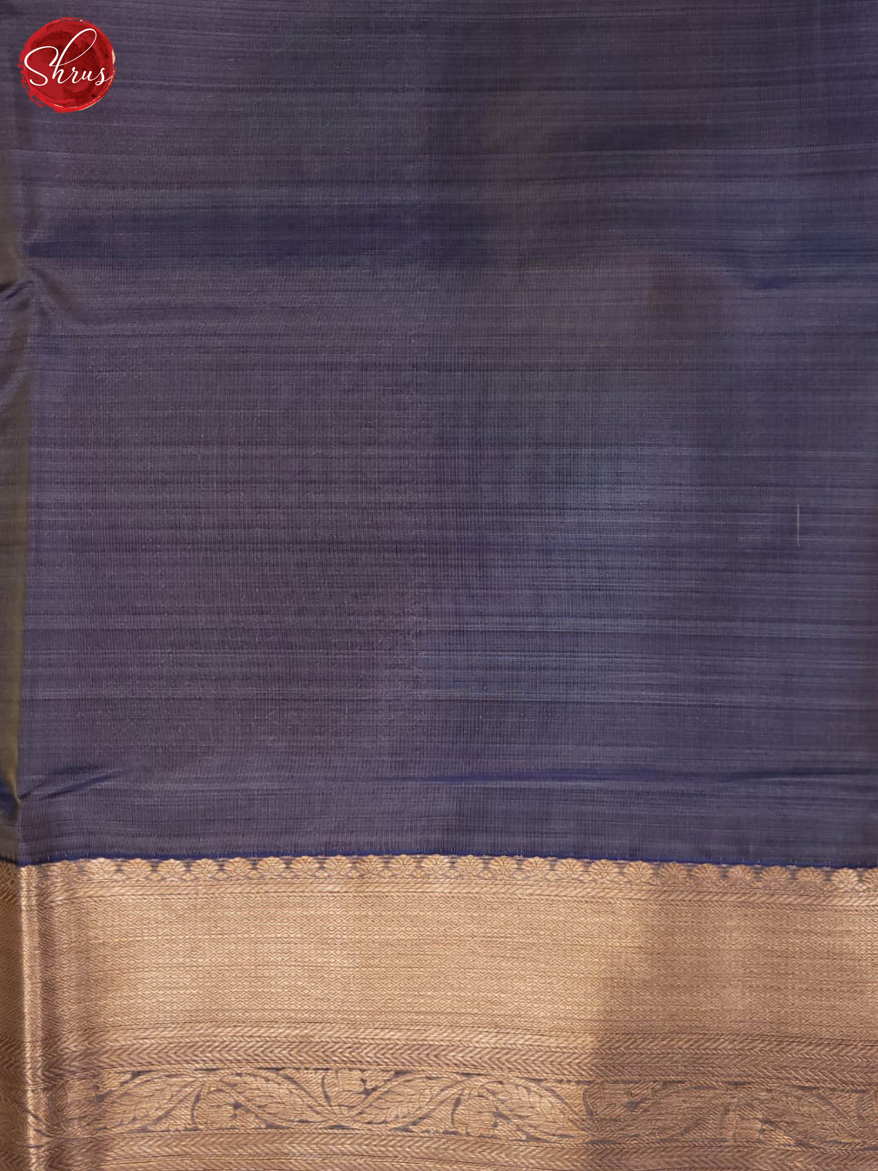 yellow and lavender- Kanchipuram half-pure Silk Saree - Shop on ShrusEternity.com