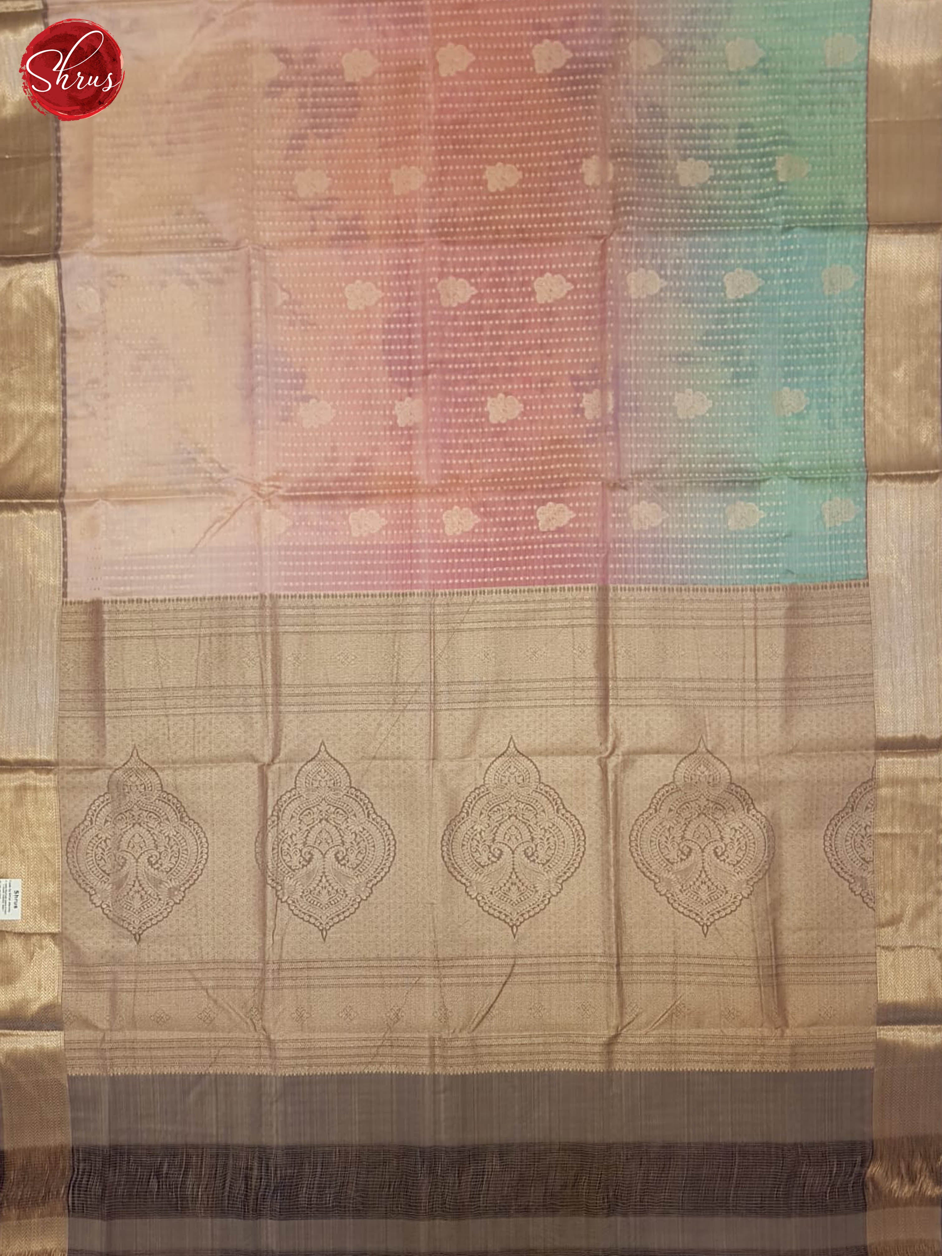 Pink And Dusty Wine- kanchipuram Half-pure Silk Saree - Shop on ShrusEternity.com