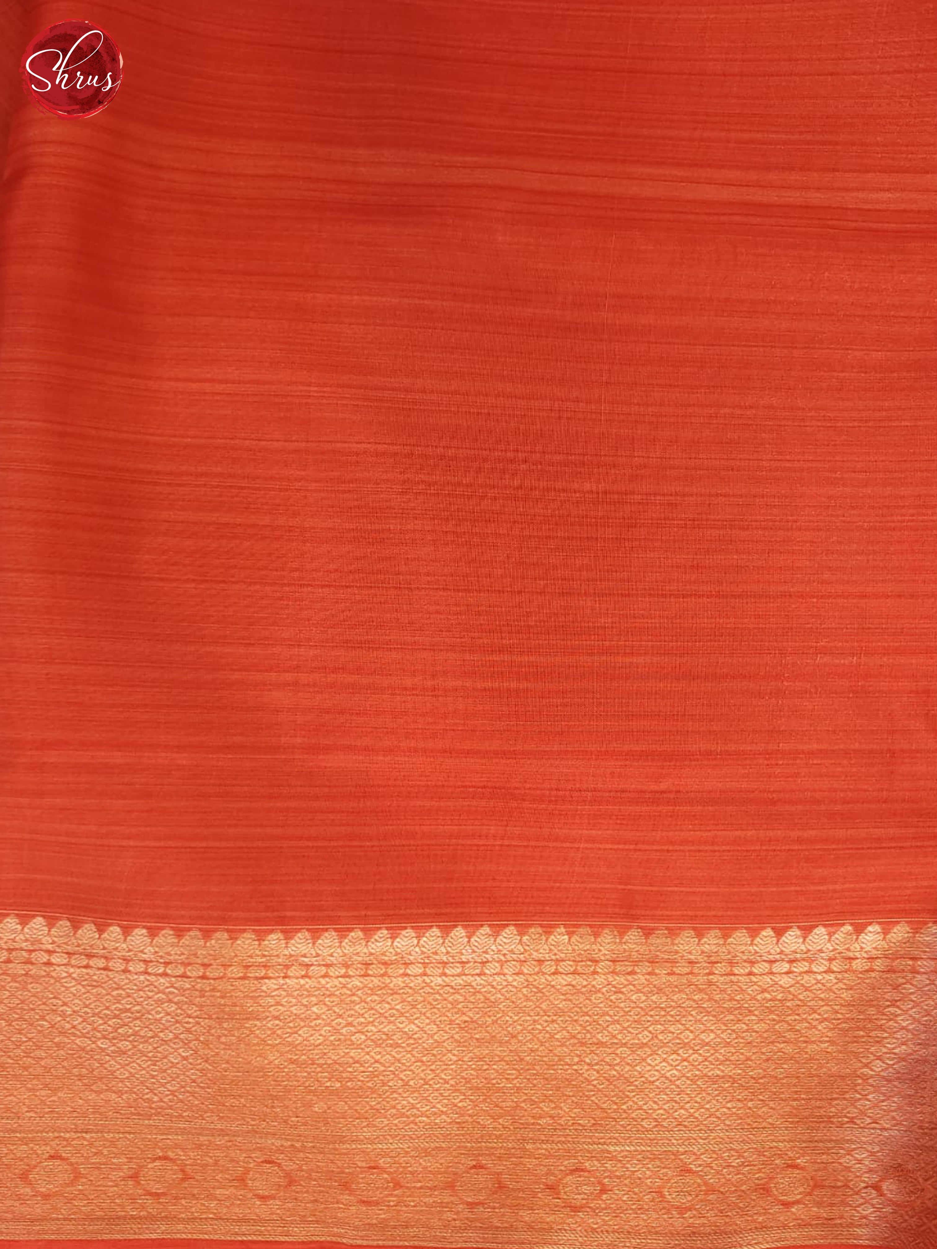 orange and green- kanchipuram Half-pure Silk saree - Shop on ShrusEternity.com