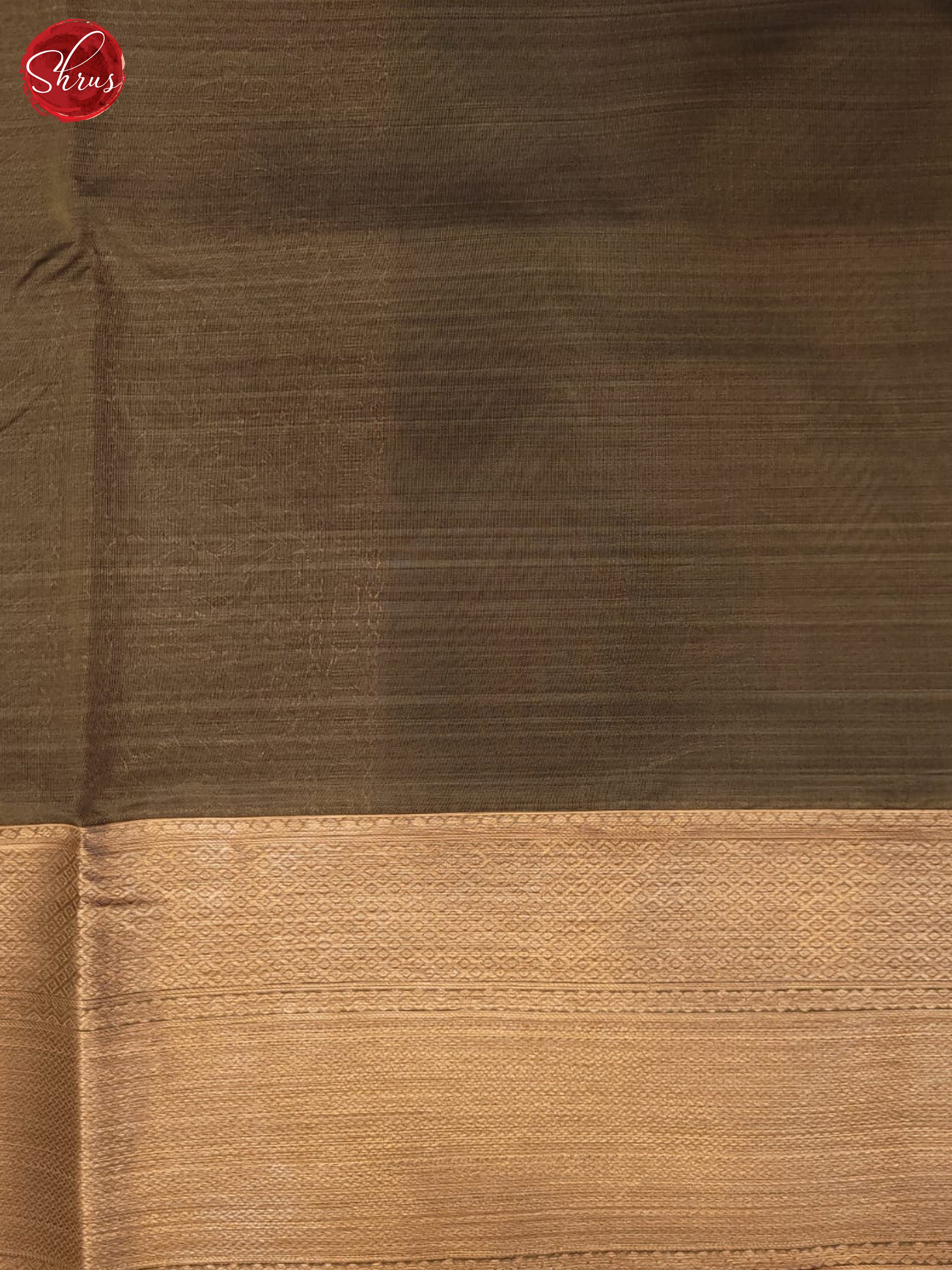 Beige and Grey- Kanchipuram half-pure silk saree - Shop on ShrusEternity.com