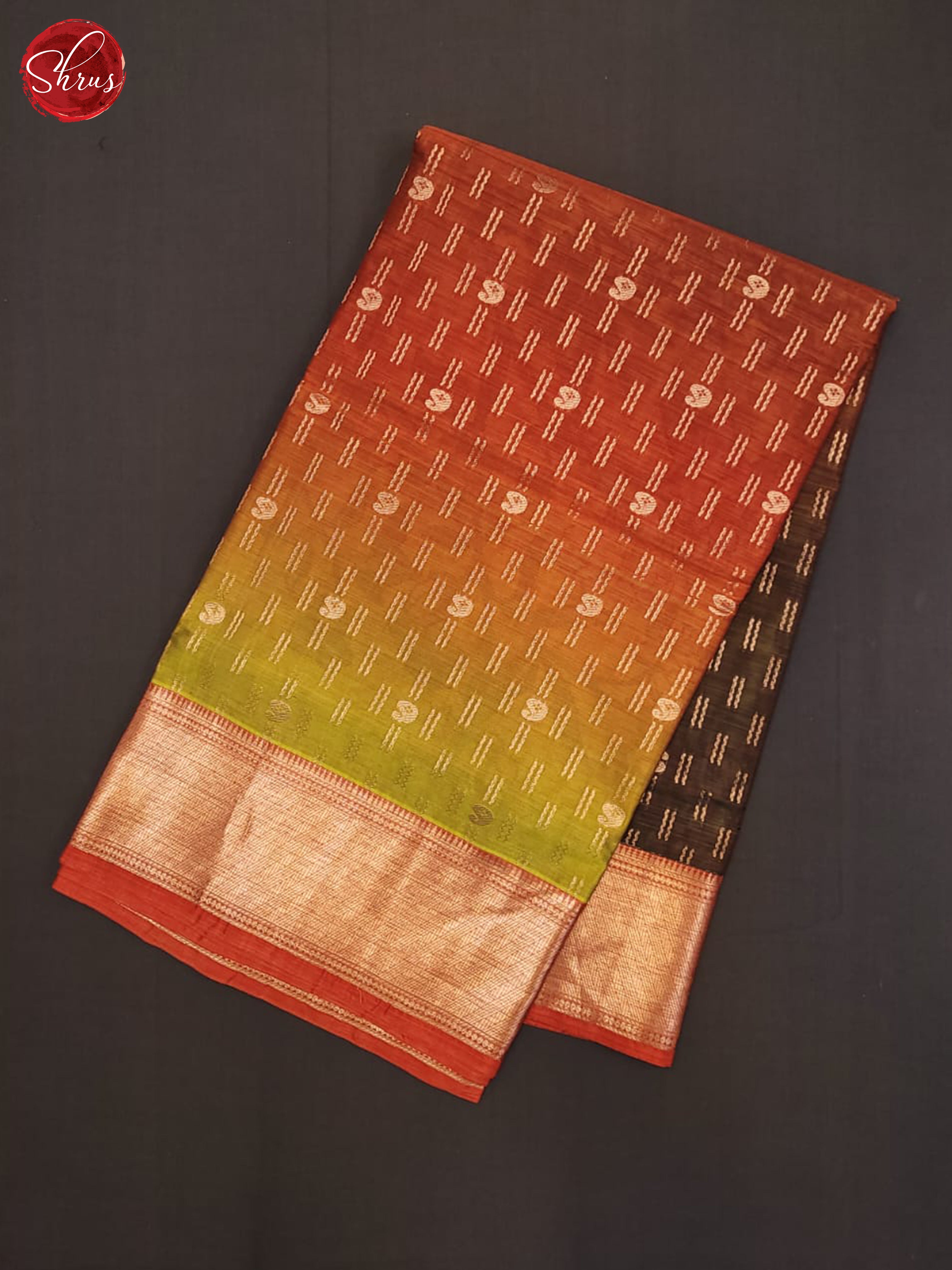 Red and Green-Kanchipuram Half-pure Silk Saree - Shop on ShrusEternity.com