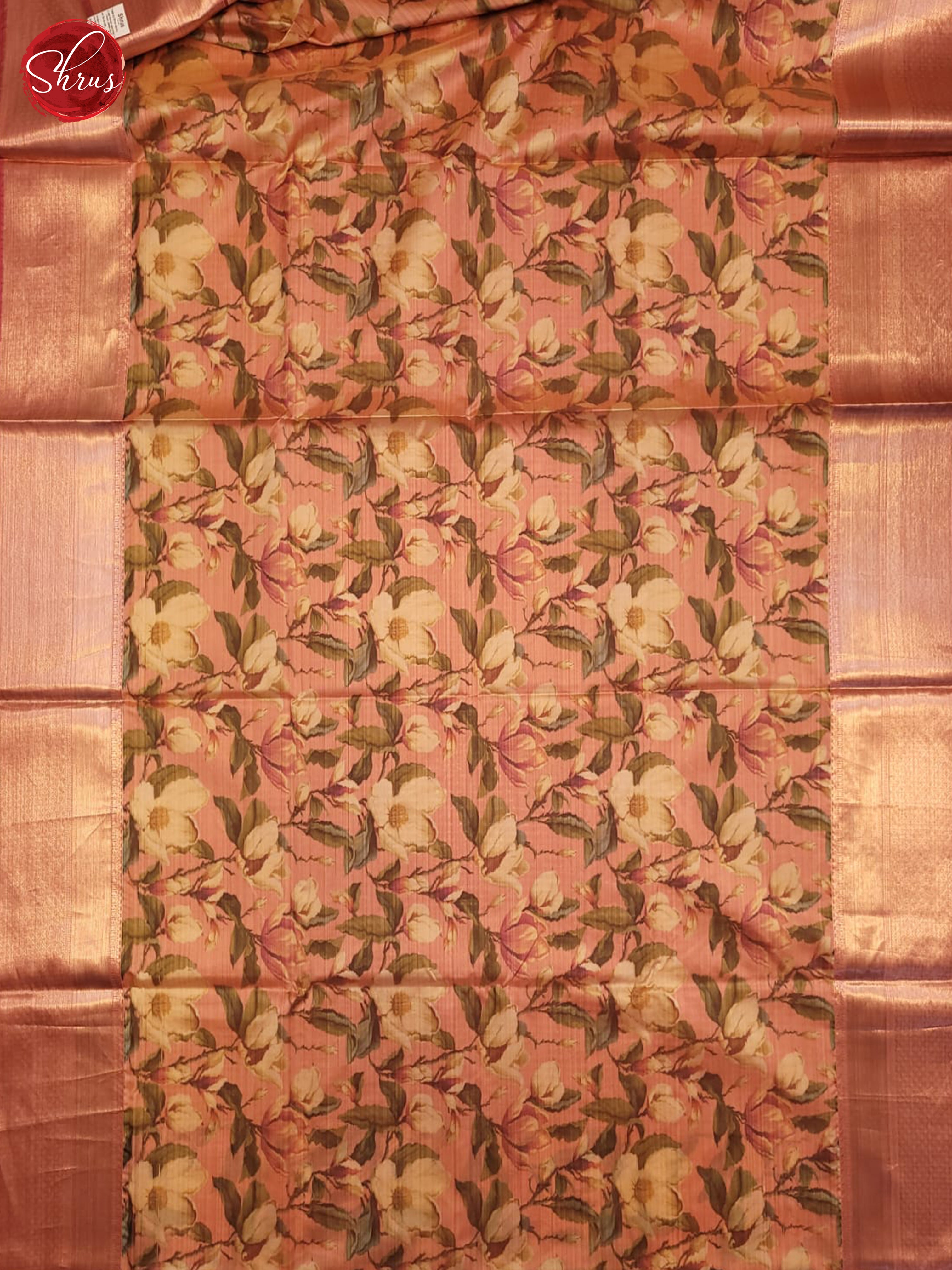 yellow and pink- Kanchipuram Half-pure Silk Saree - Shop on ShrusEternity.com