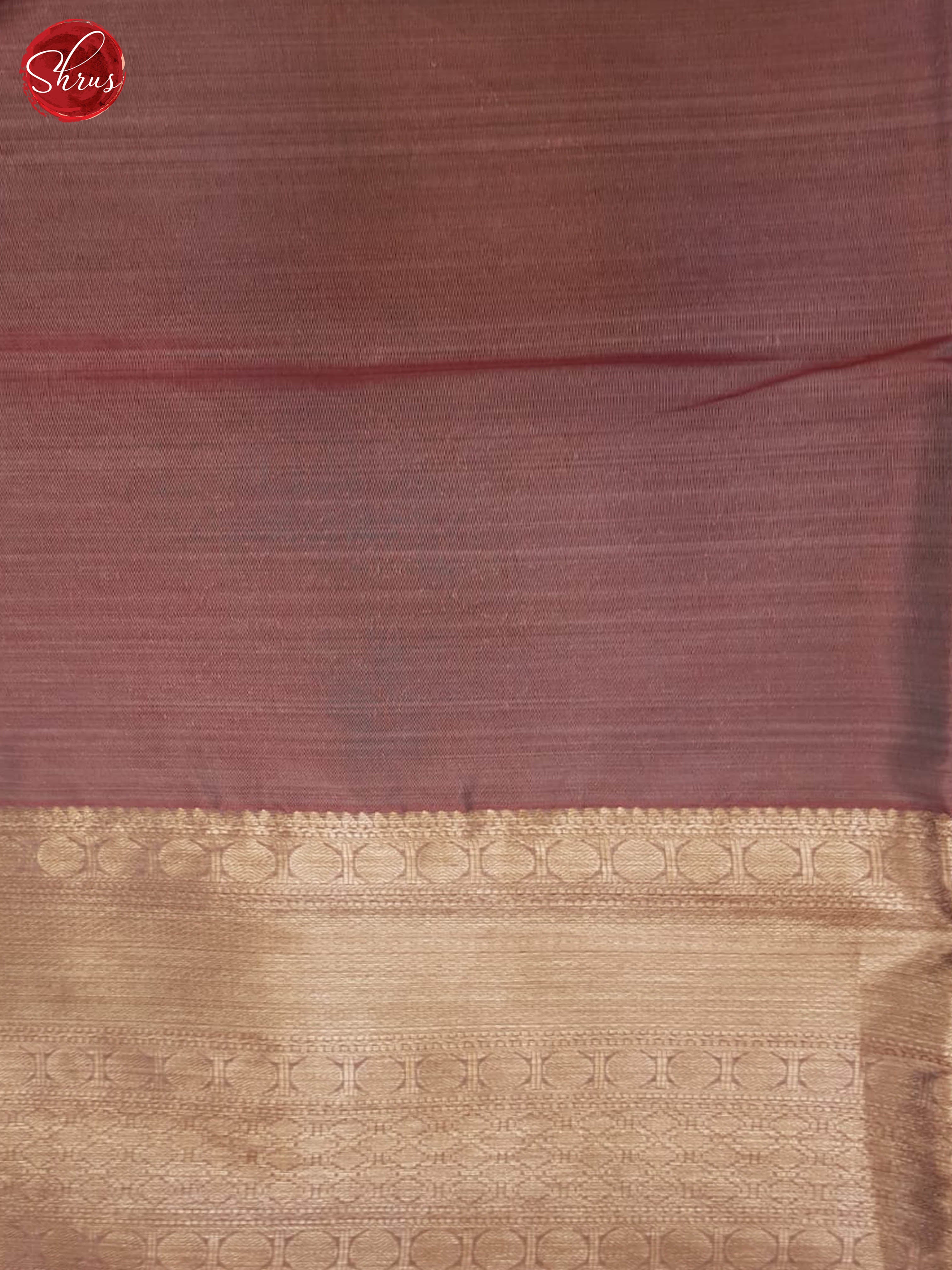 Blue And Dusty Wine- Kanchipuram half-pure Silk saree - Shop on ShrusEternity.com