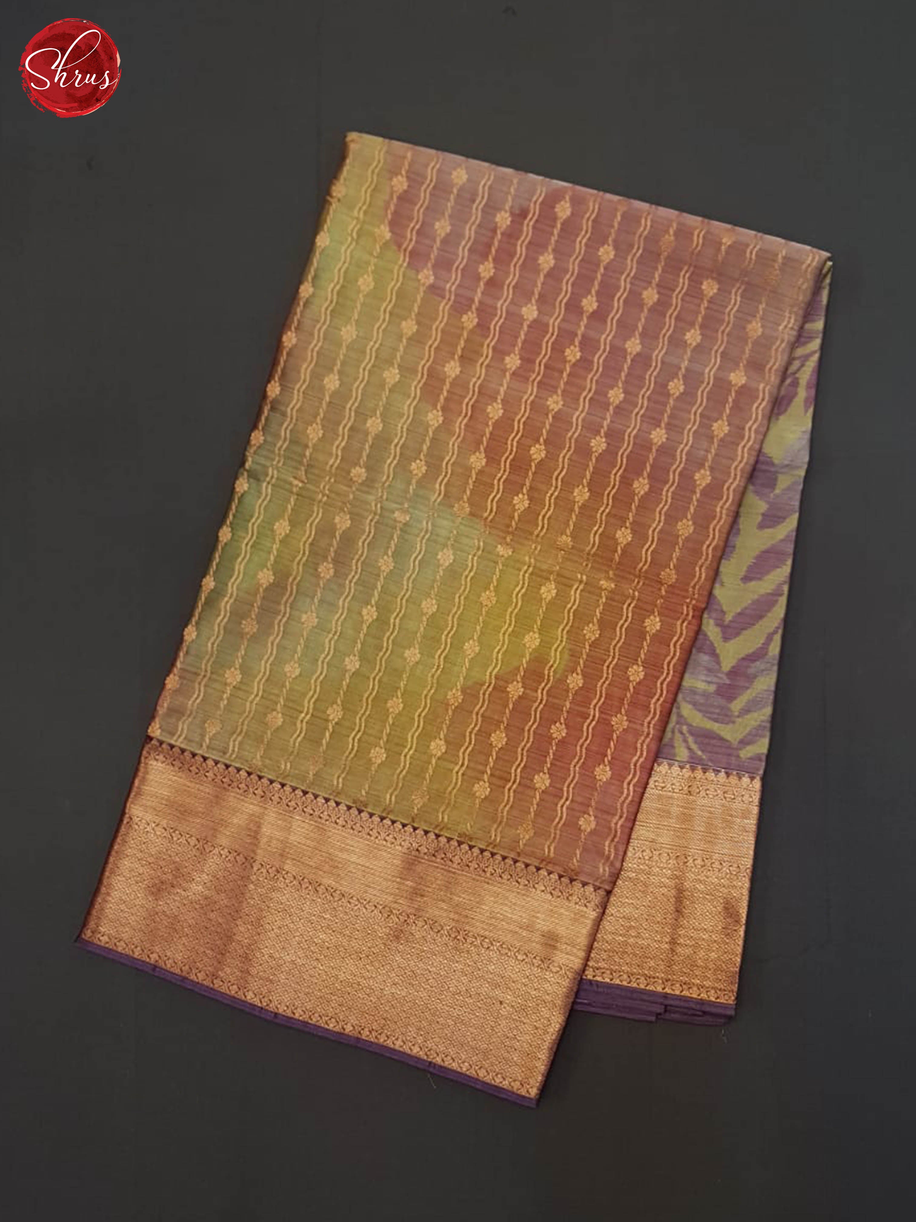 Multi And Wine- Kanchipuram half-pure Silk Saree - Shop on ShrusEternity.com