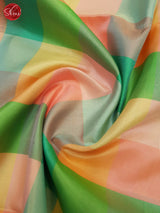 Multicolor & Peach - Soft Silk Saree - Shop on ShrusEternity.com