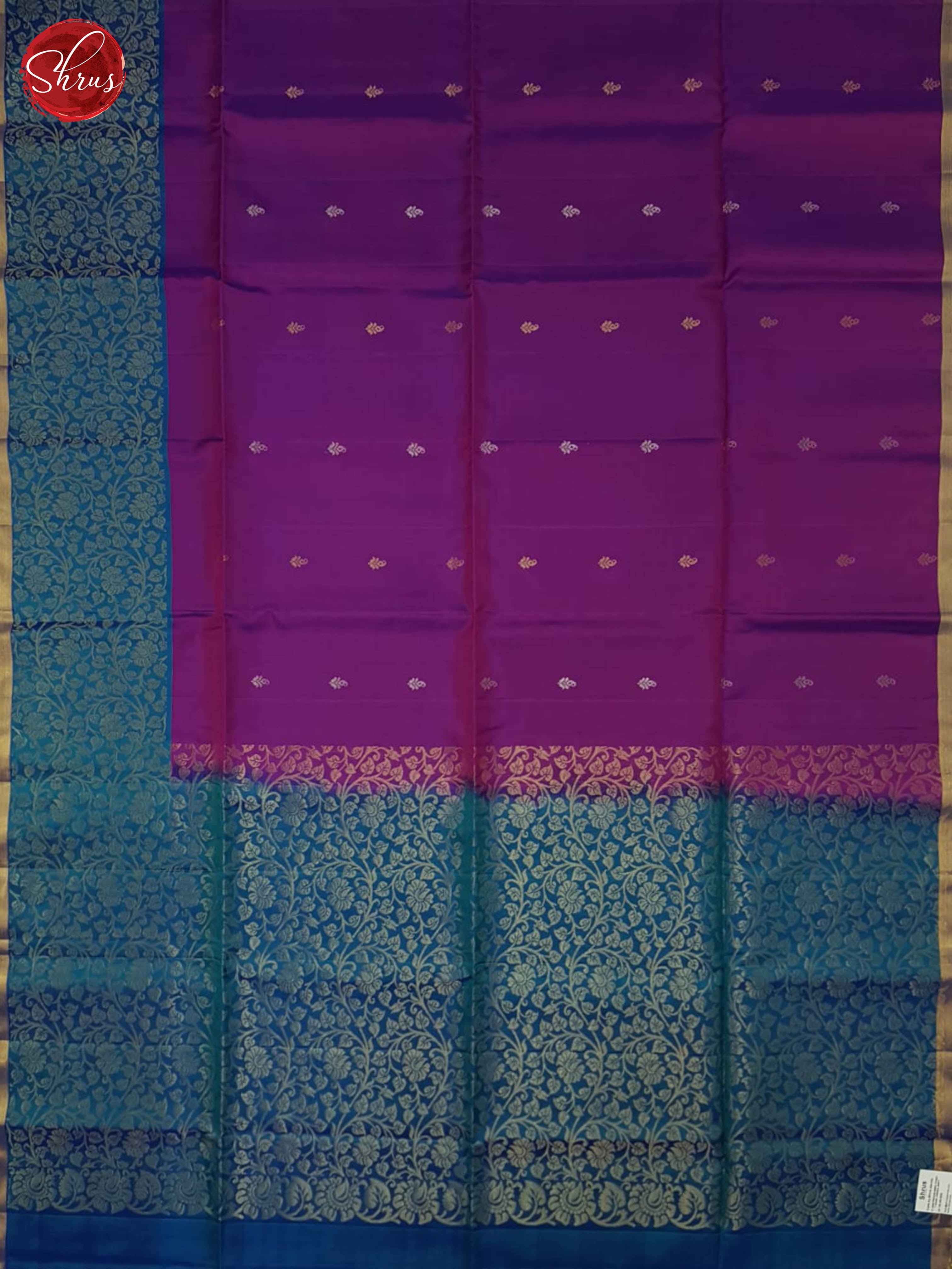 Purple And Blue- Seoft Silk Saree - Shop on ShrusEternity.com